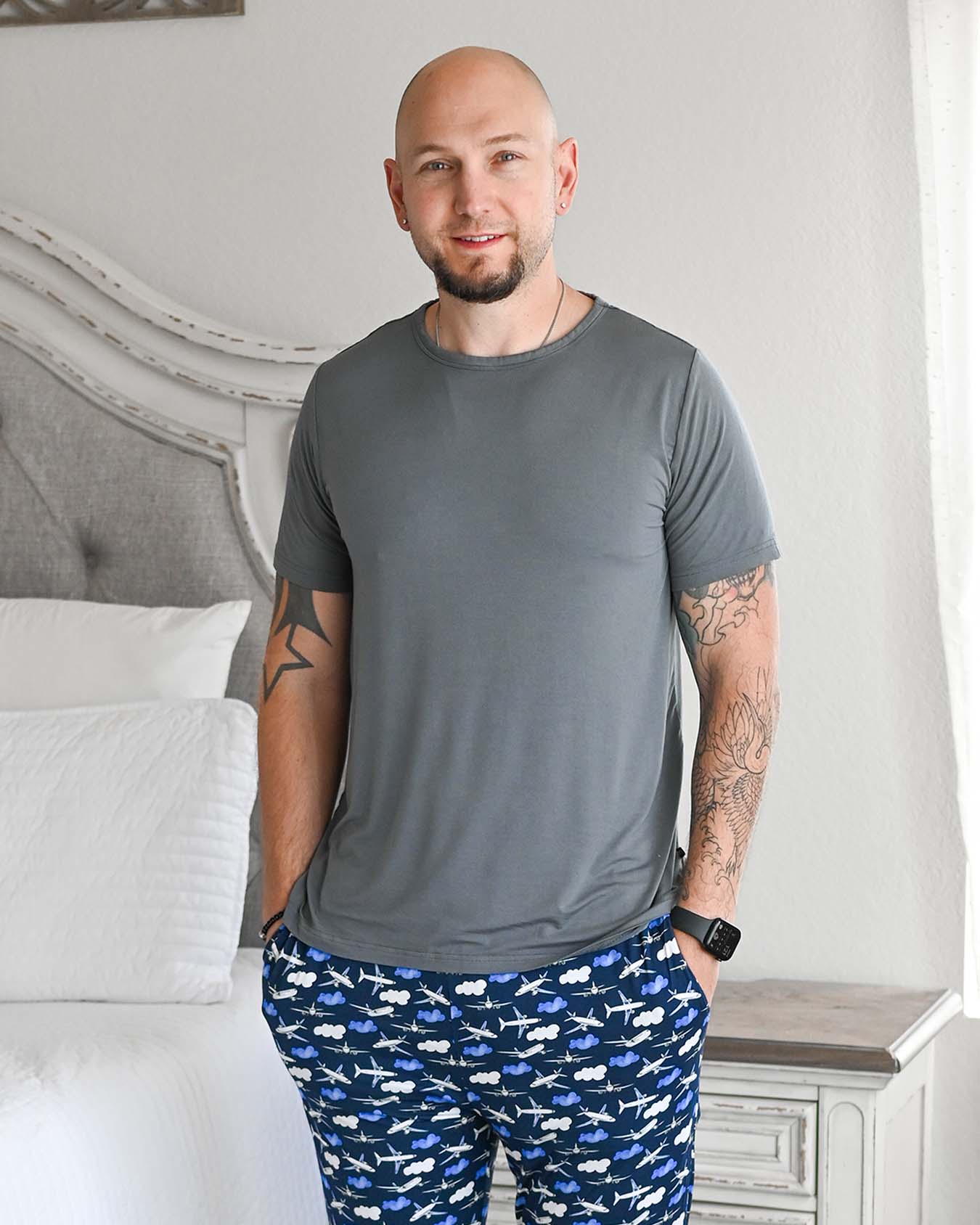 Charcoal Men's Lounge Top