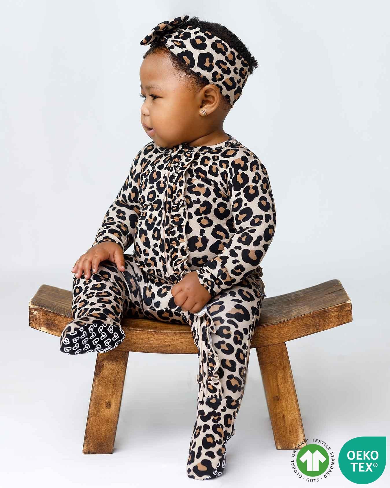 Kiara Ruffled Zippered Footie