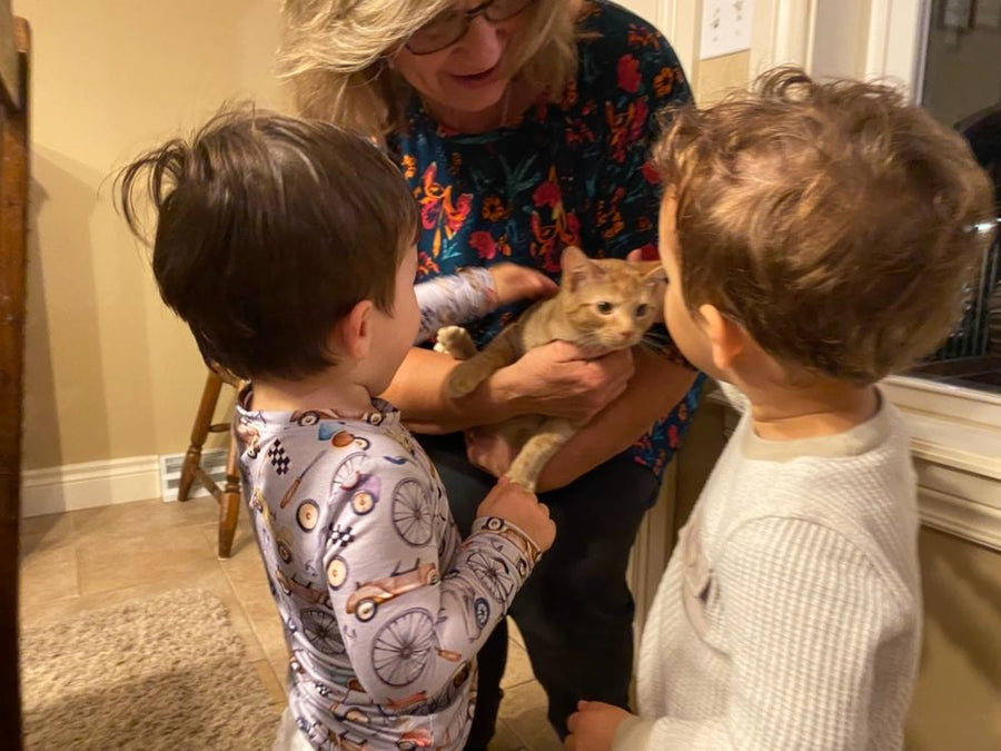 Customer photo: toddler in pajamas with grandmother