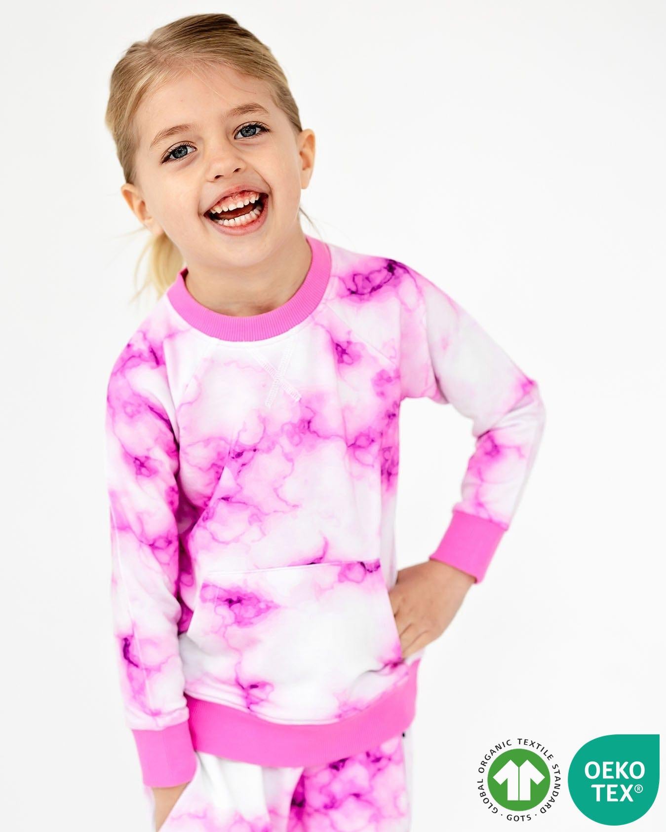 Pink Marble Bamboo Sweatshirt