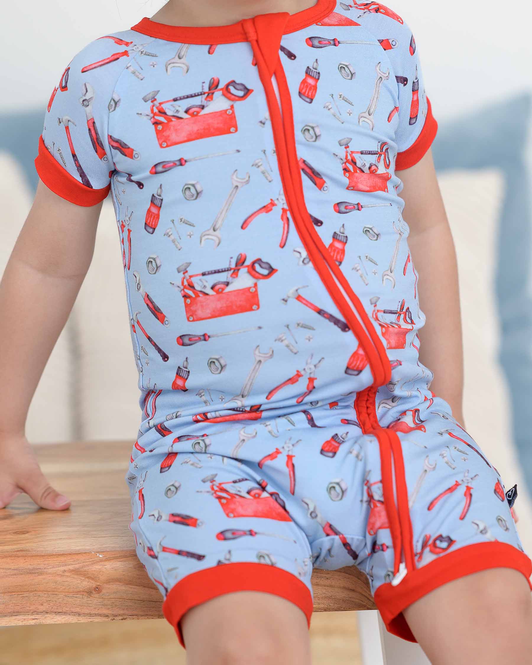 Matt Shorts Zippered Romper