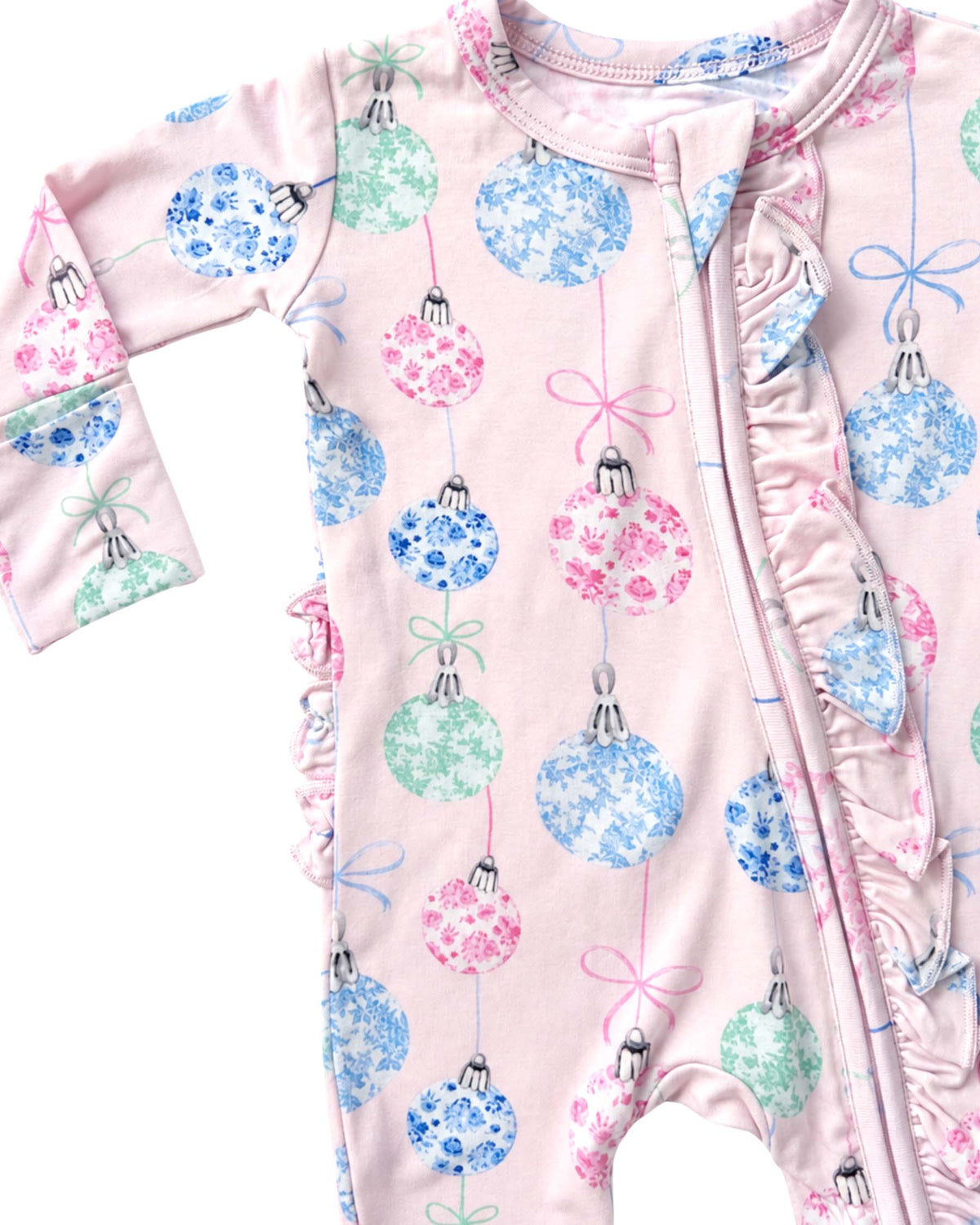 Mariah Ruffled Zippered Footie