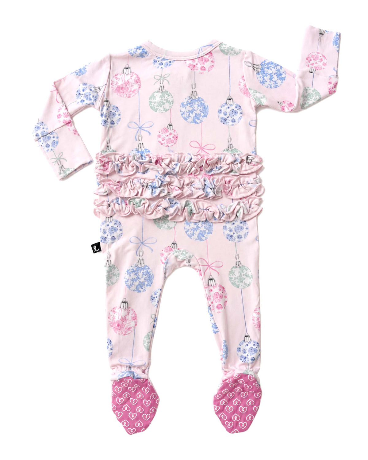Mariah Ruffled Zippered Footie