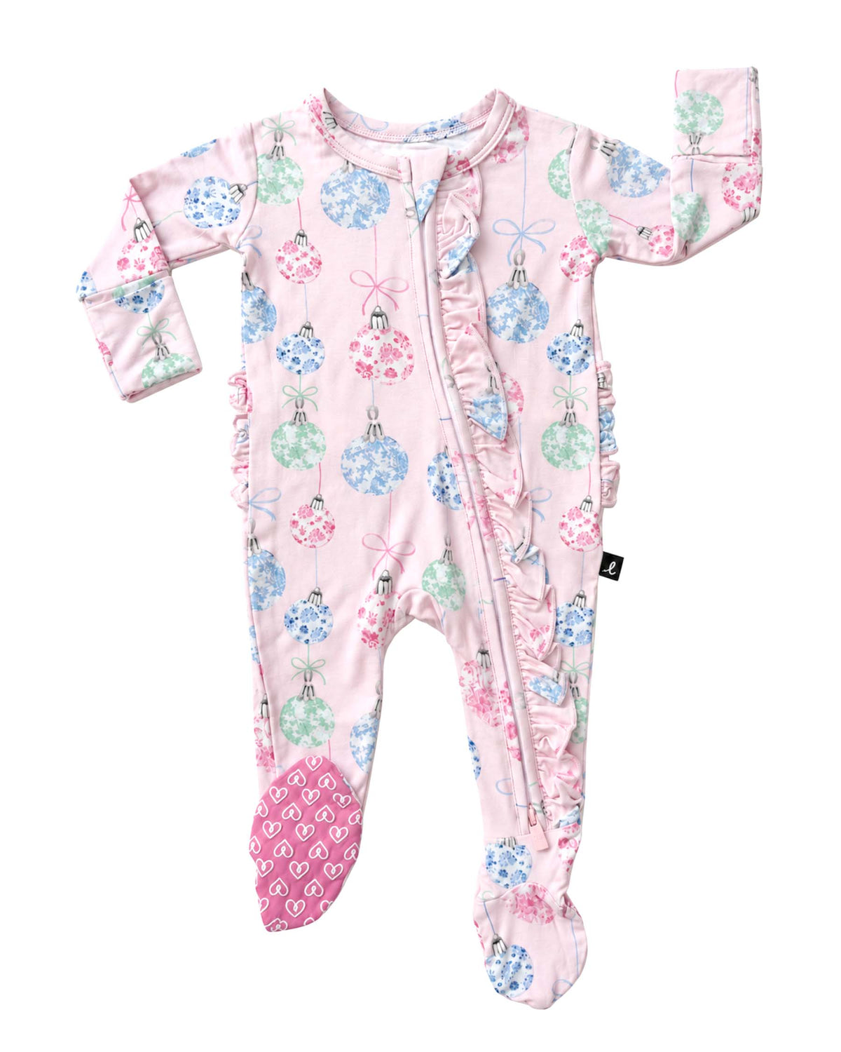 Mariah Ruffled Zippered Footie