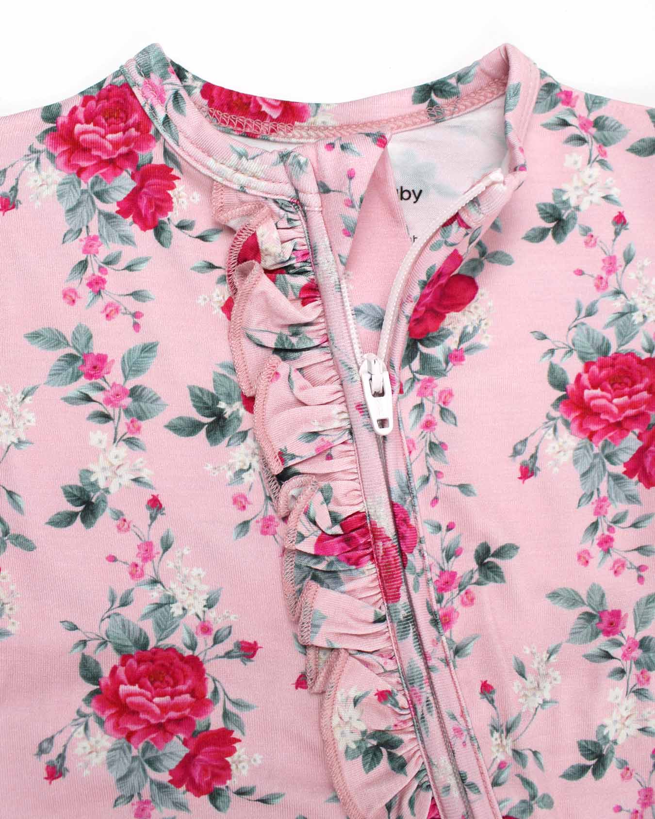 Rosalind Ruffled Zippered Footie