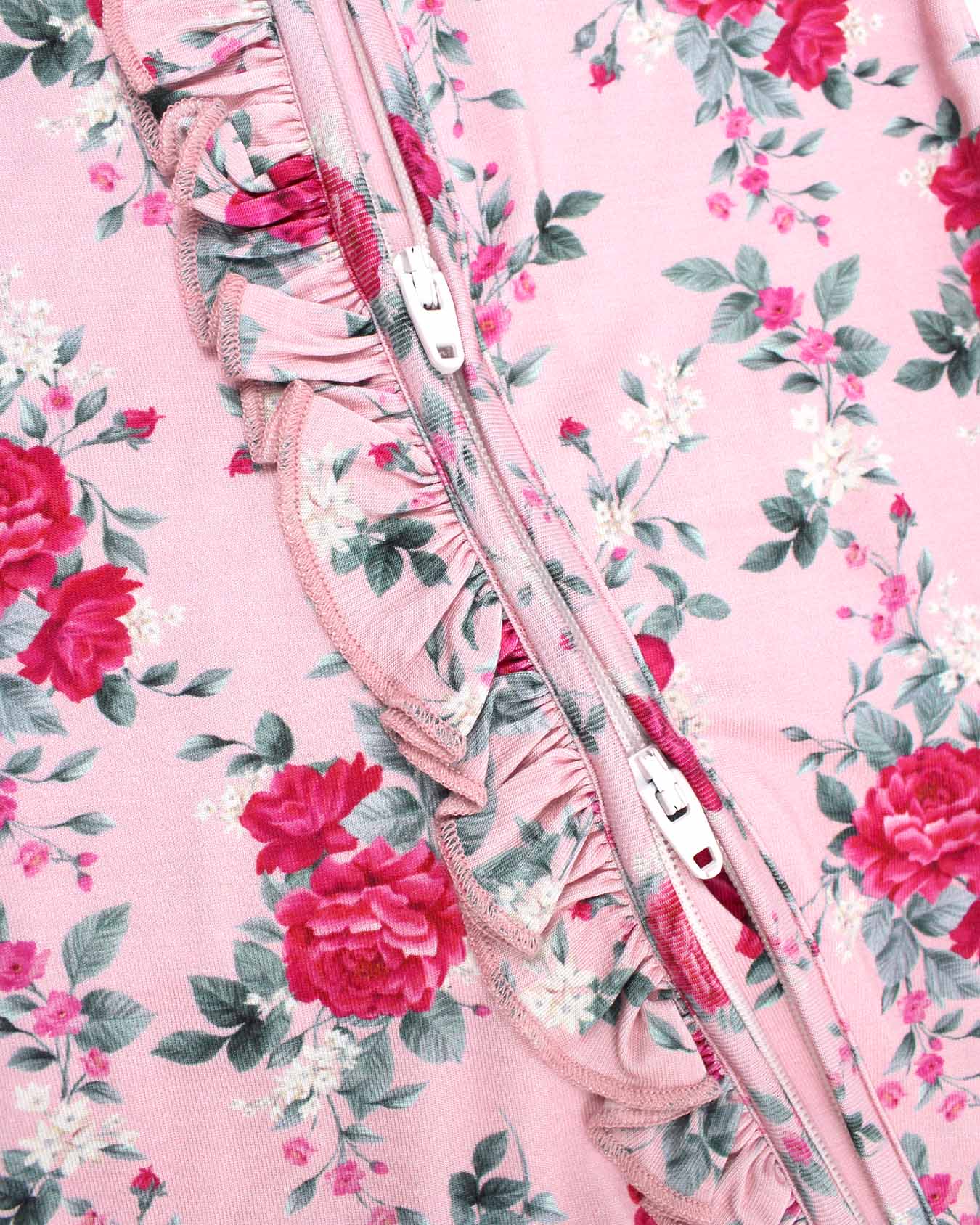 Rosalind Ruffled Zippered Footie