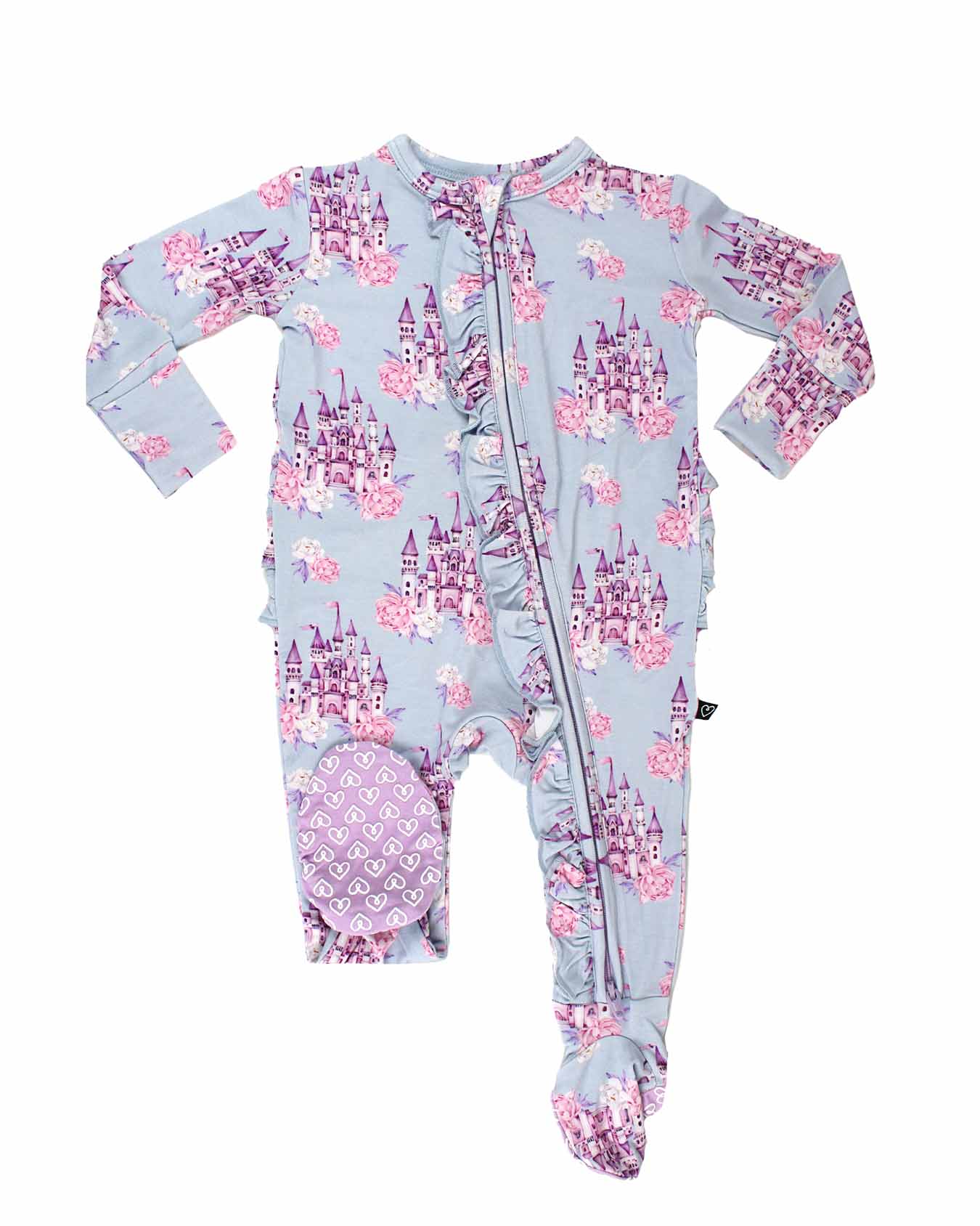 Samantha Ruffled Zippered Footie