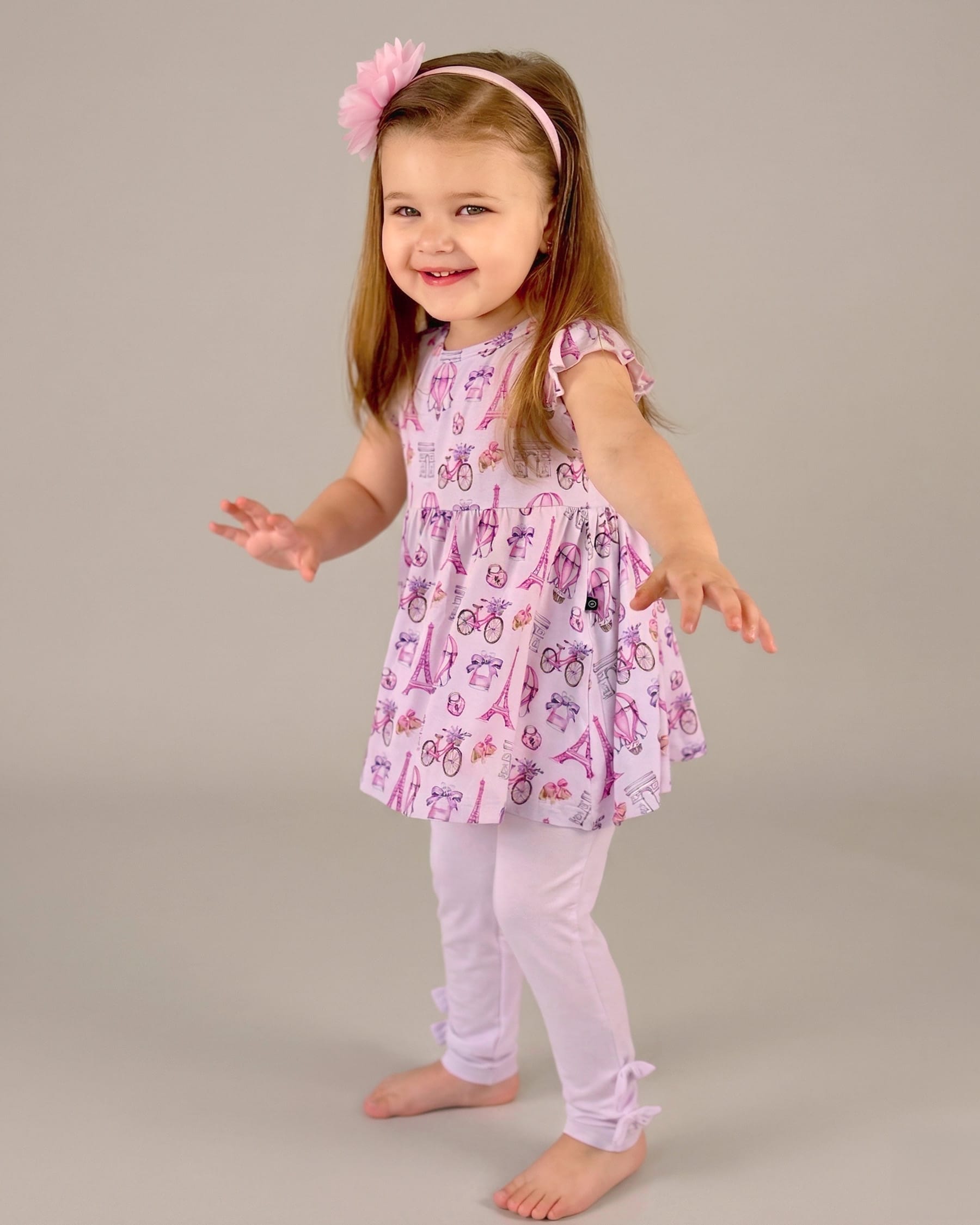 Emilia Peplum & Ruffled Leggings Set