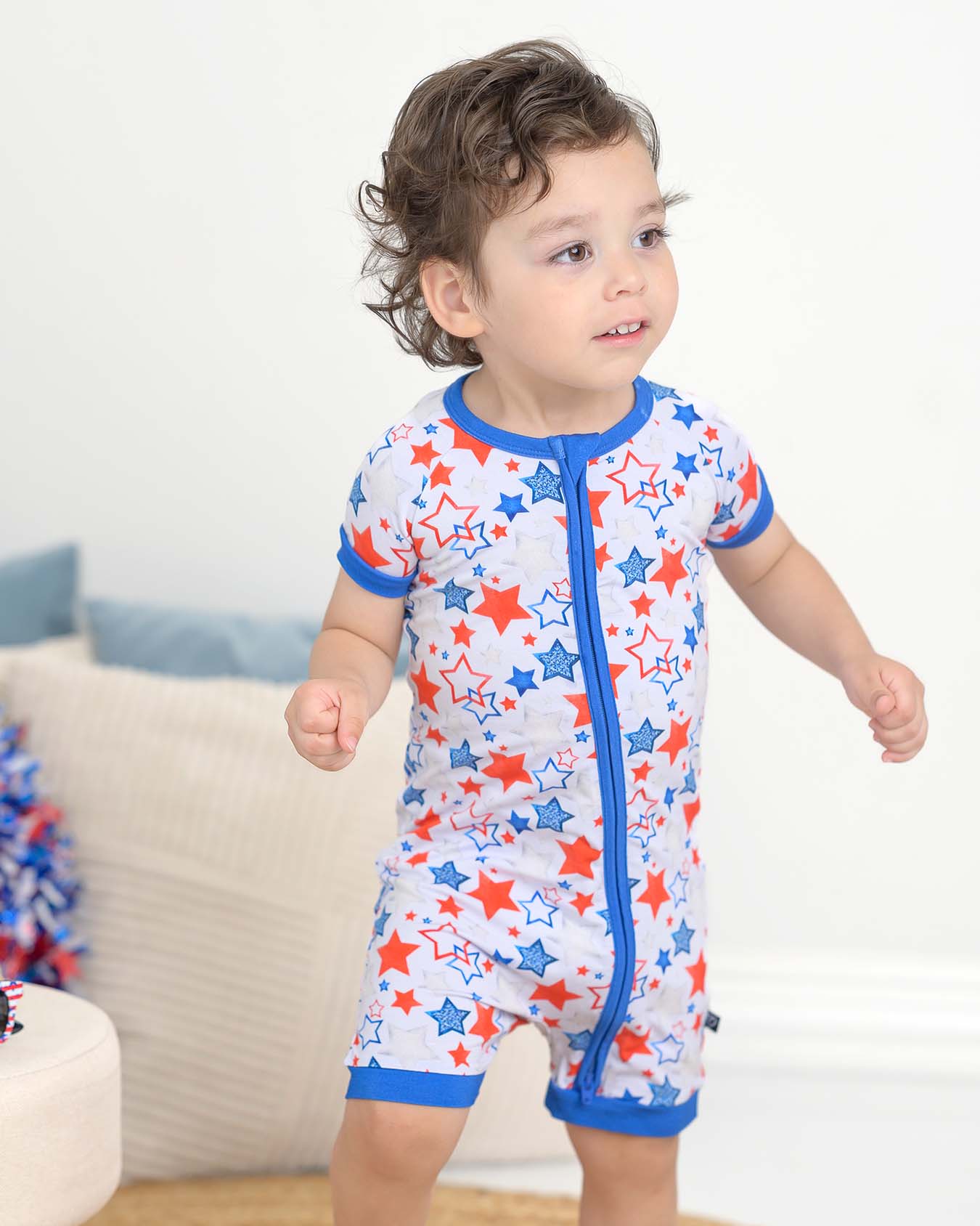 Carter Shorts Zippered Romper
