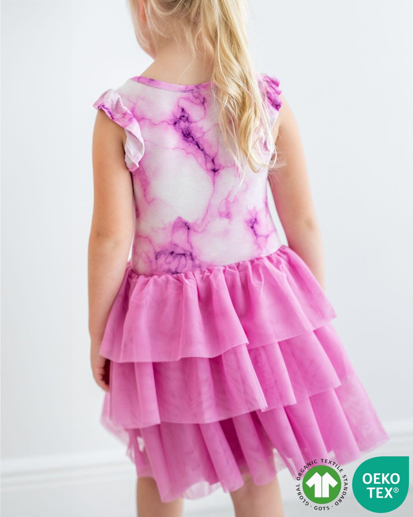 Pink Marble Tutu Tulle Dress