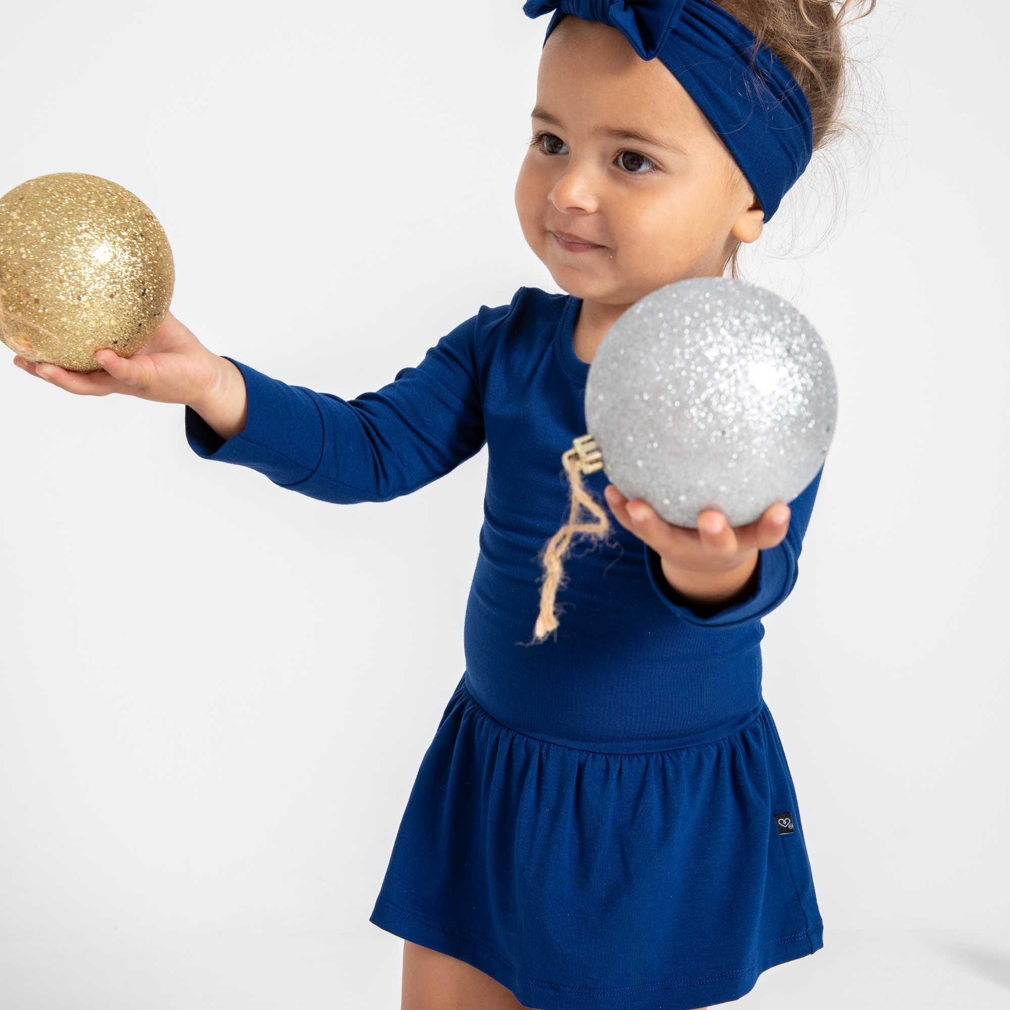 Navy Skirted Bodysuit