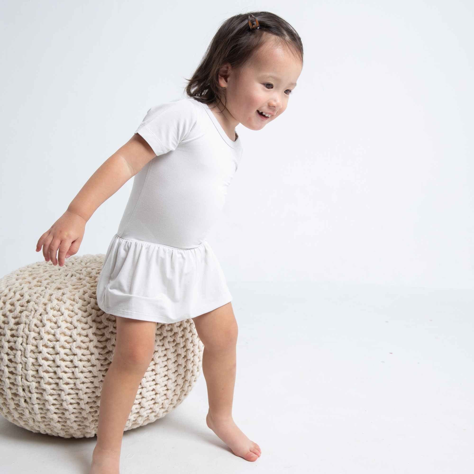 Stone Gray Skirted Bodysuit