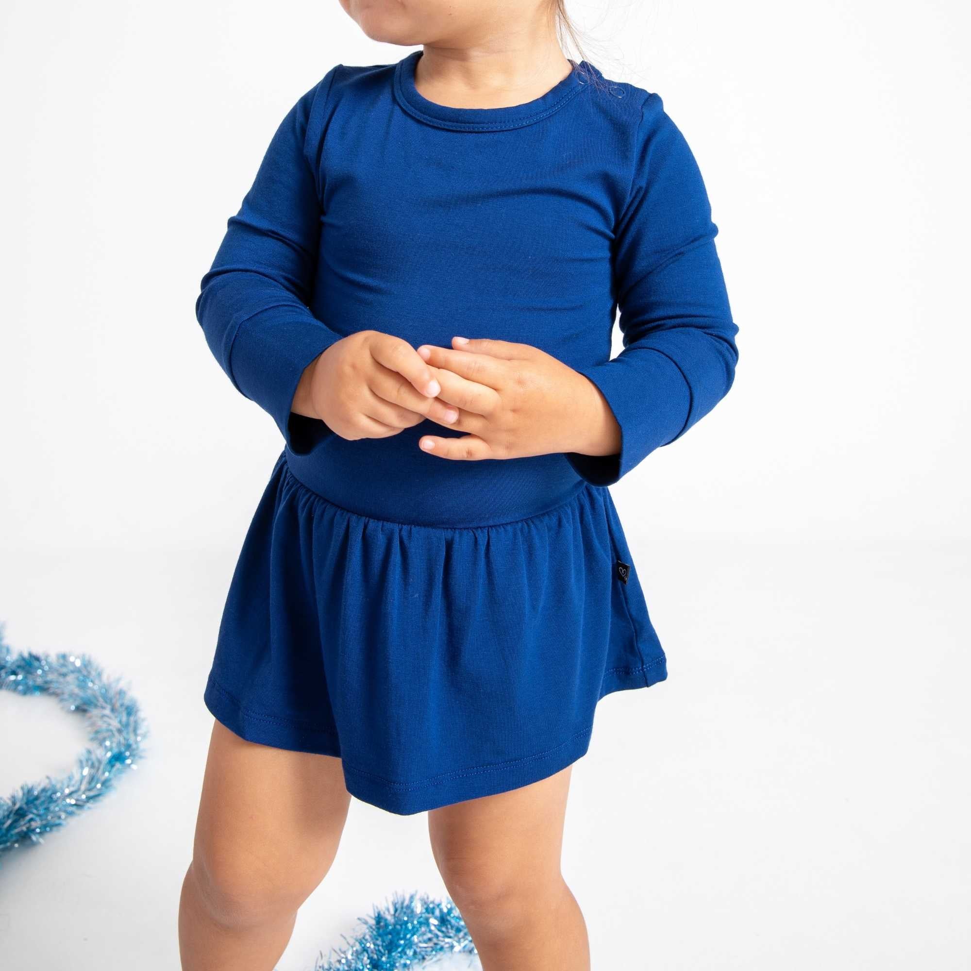 Navy Skirted Bodysuit