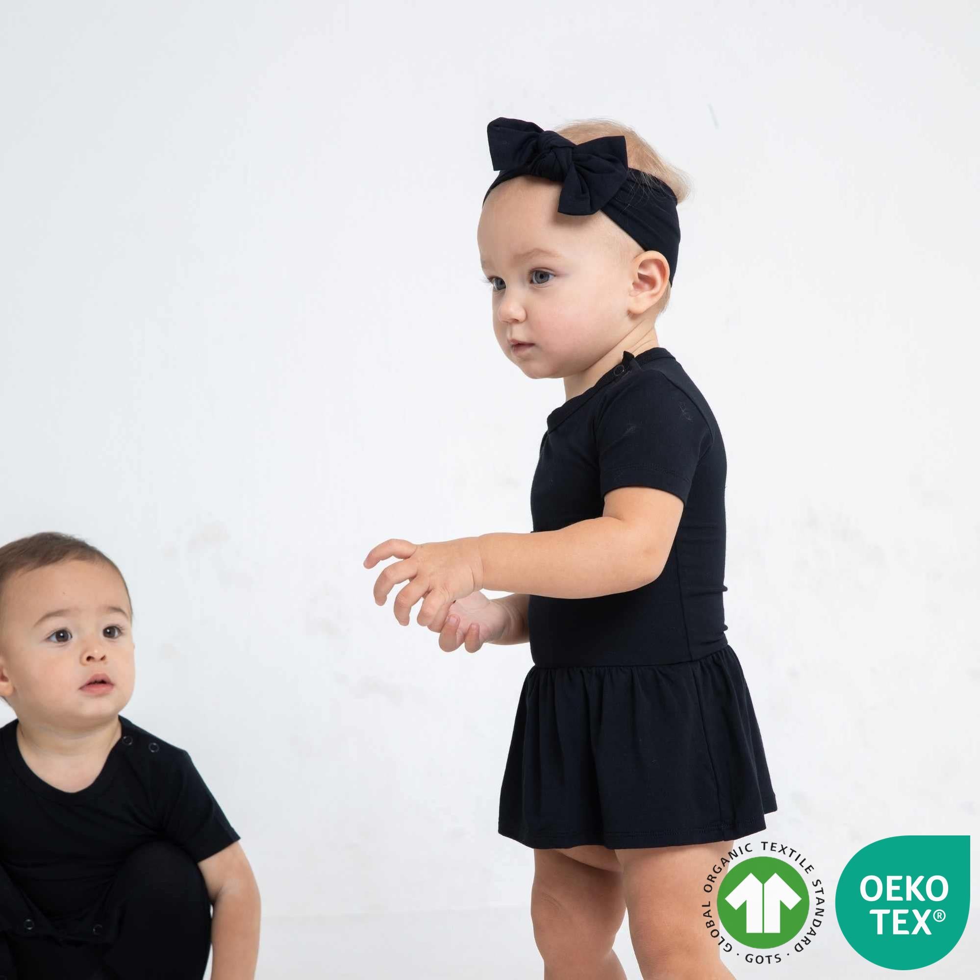 Black Skirted Bodysuit