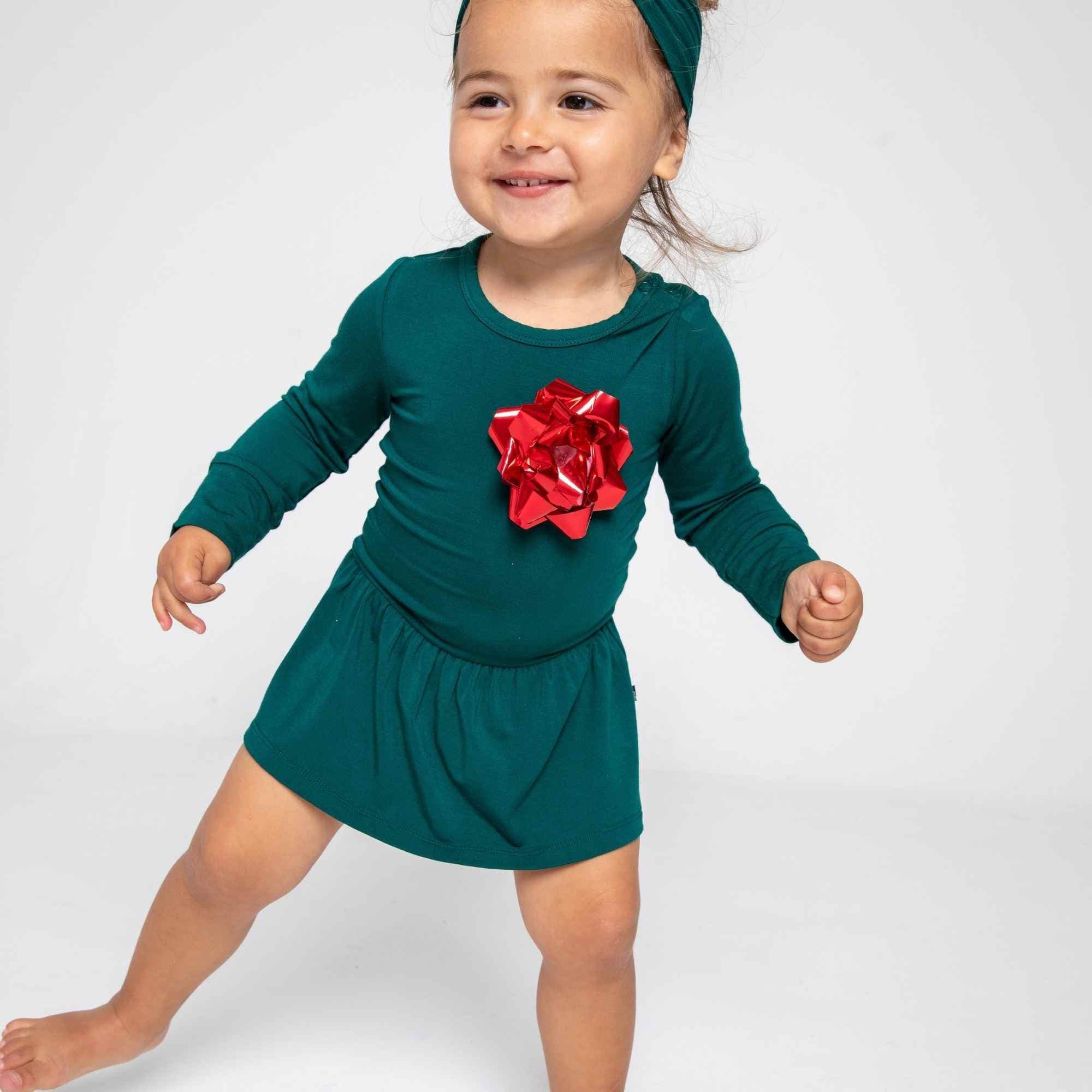 Evergreen Skirted Bodysuit