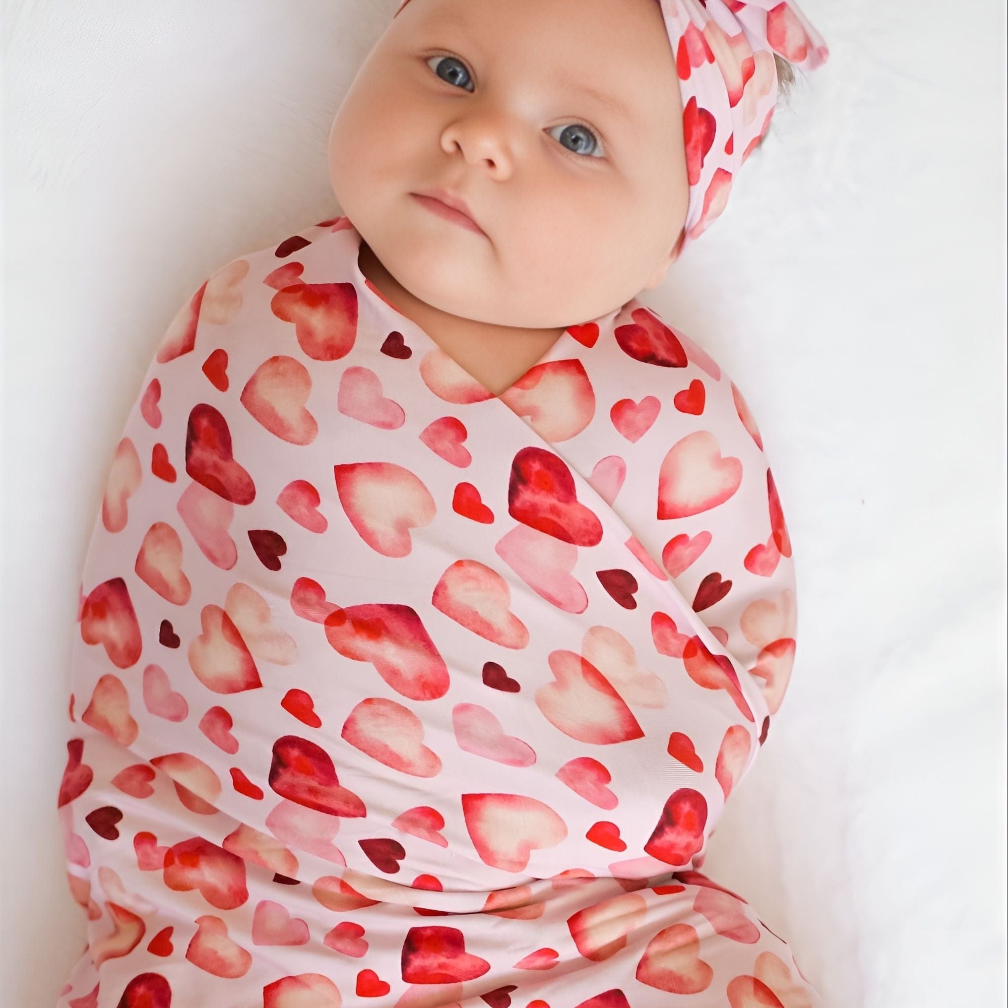 Red Hearts Swaddle