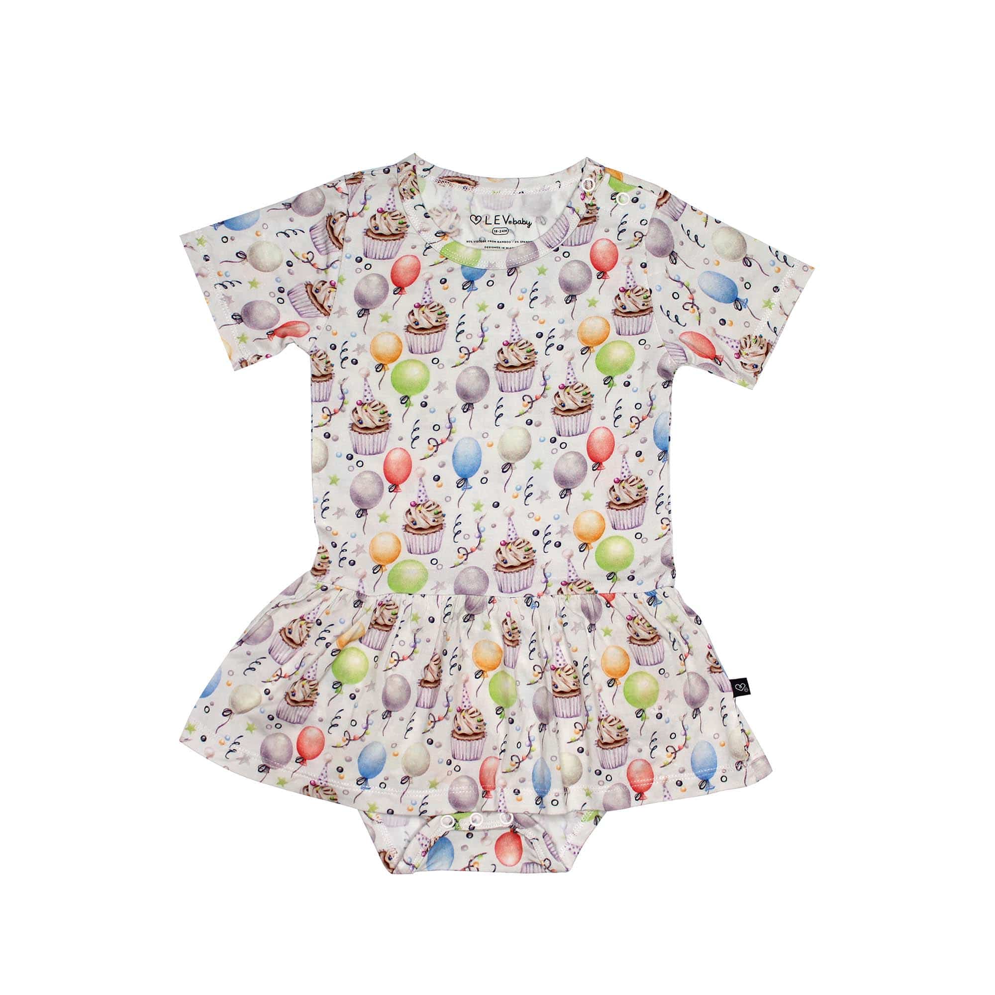Lev Baby Skirted Bodysuit from Birthday Collection