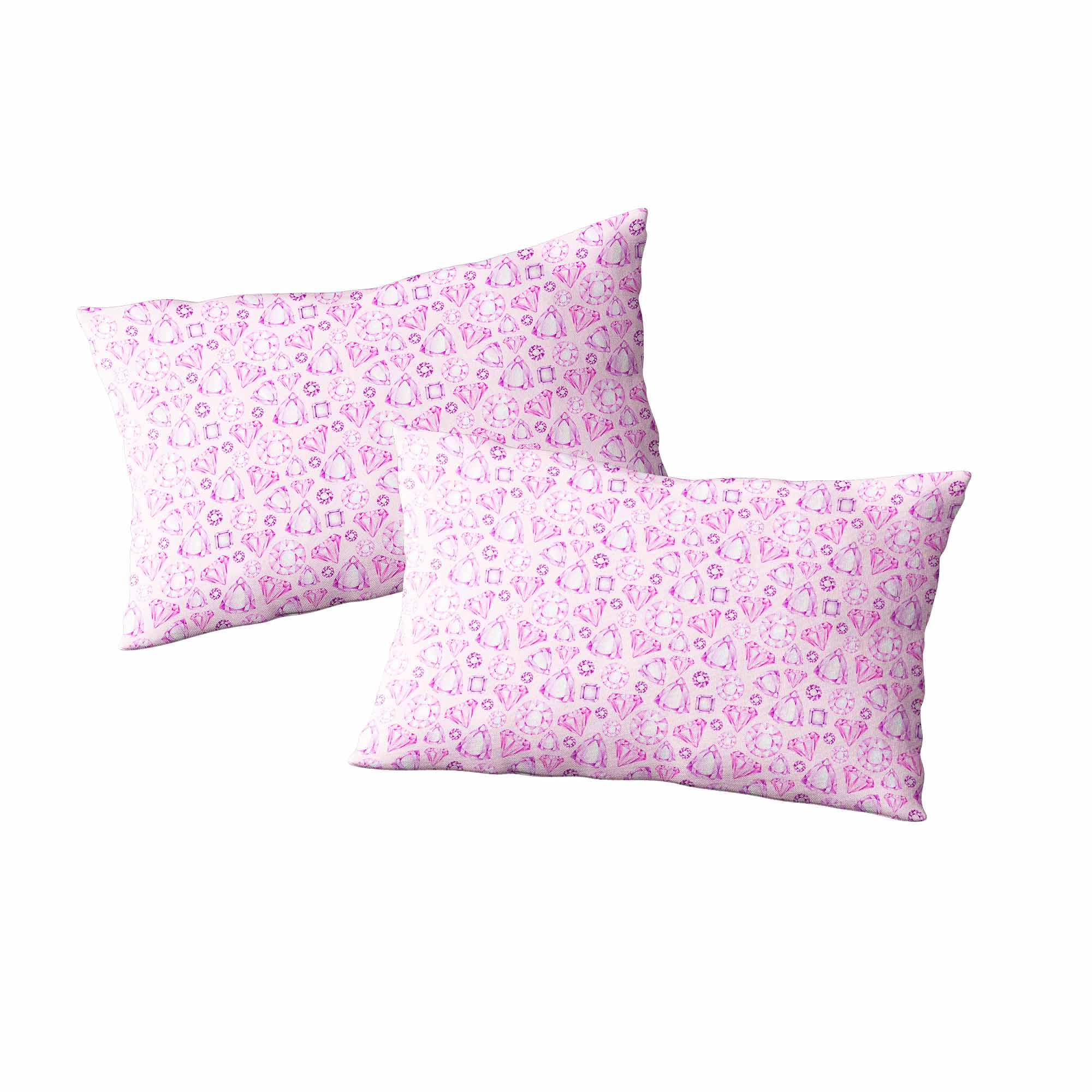 Pink Gem Pillowcases: Set of 2