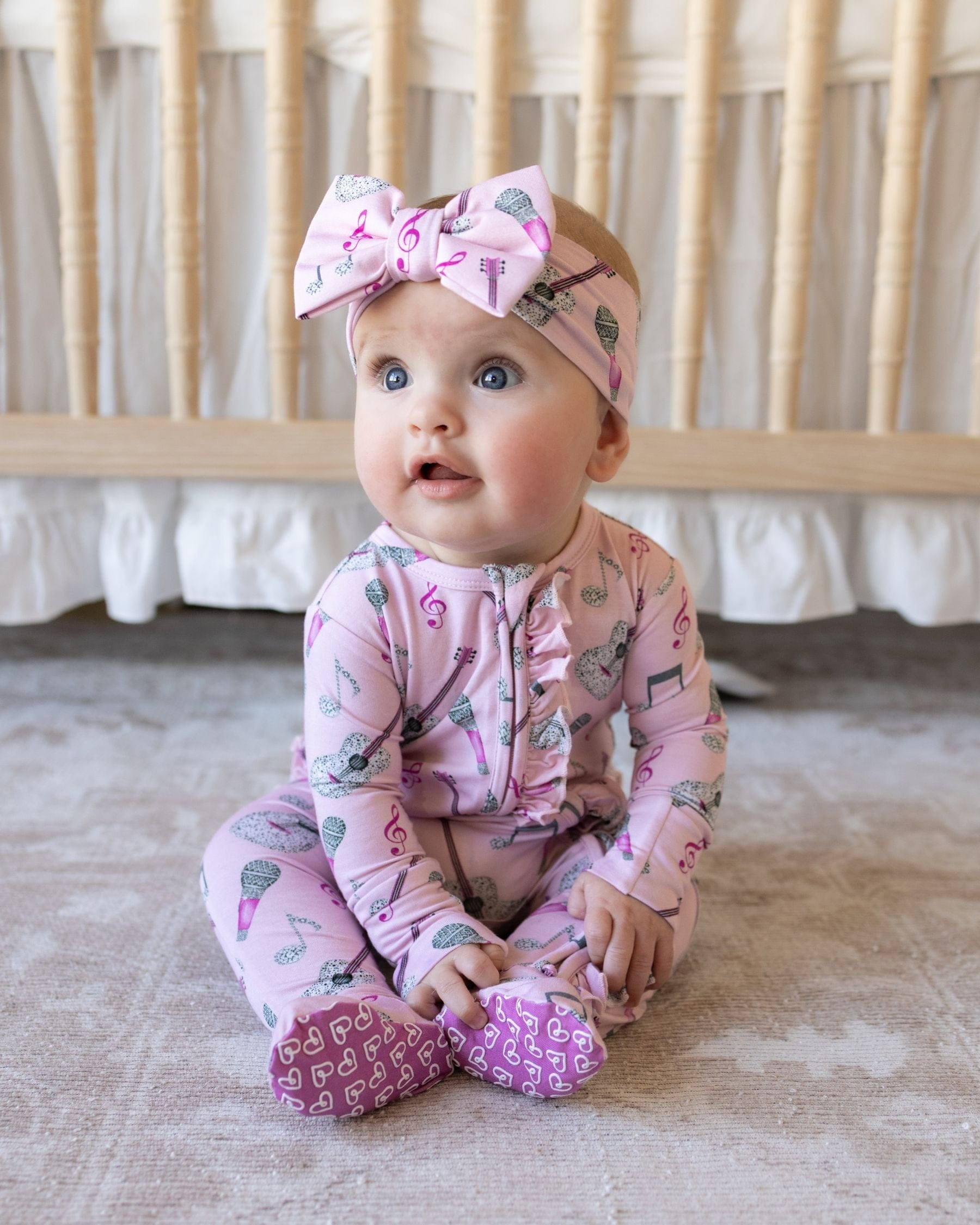 Dolly Ruffled Zippered Footie