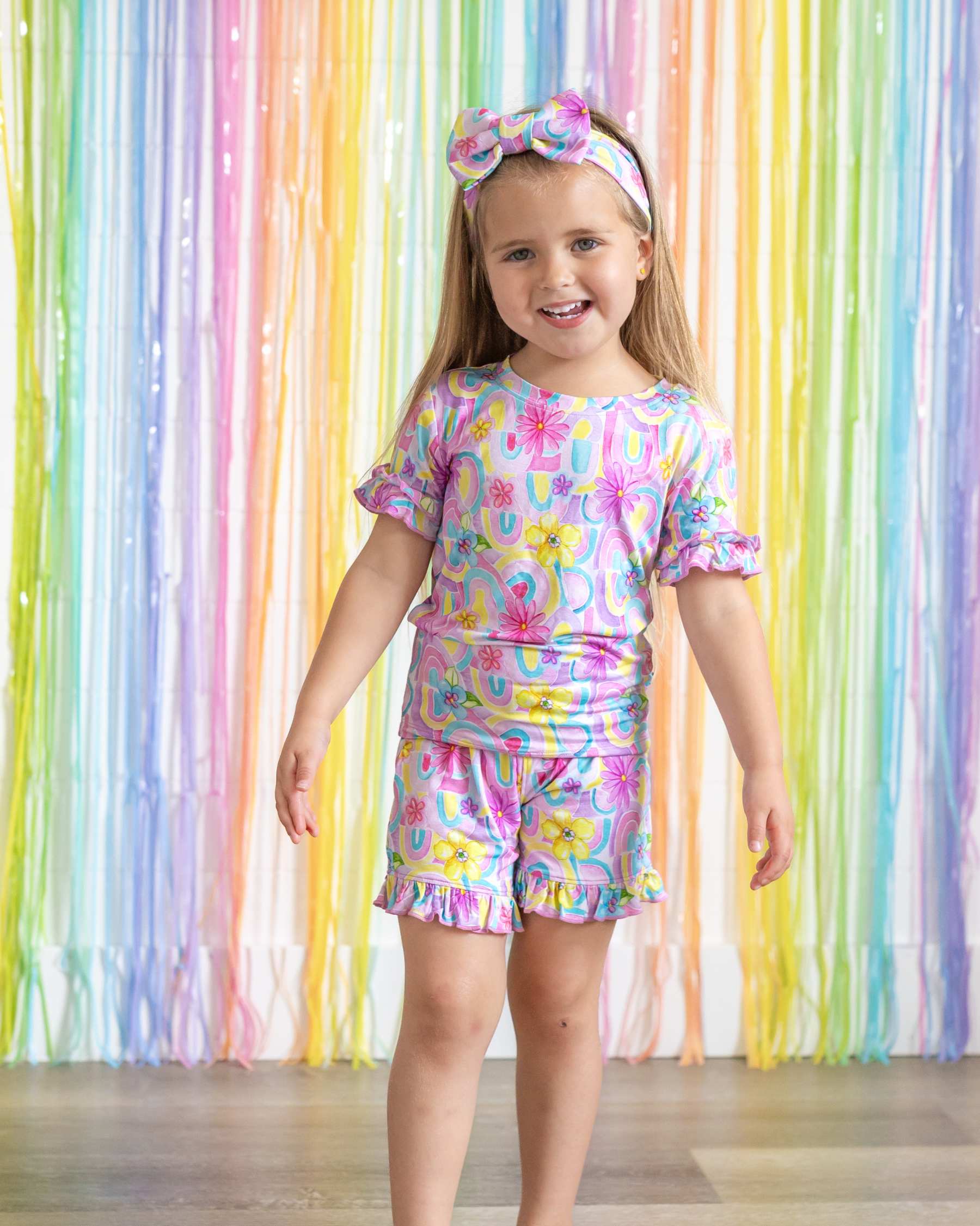 Gianna Ruffled Shorts PJ Set