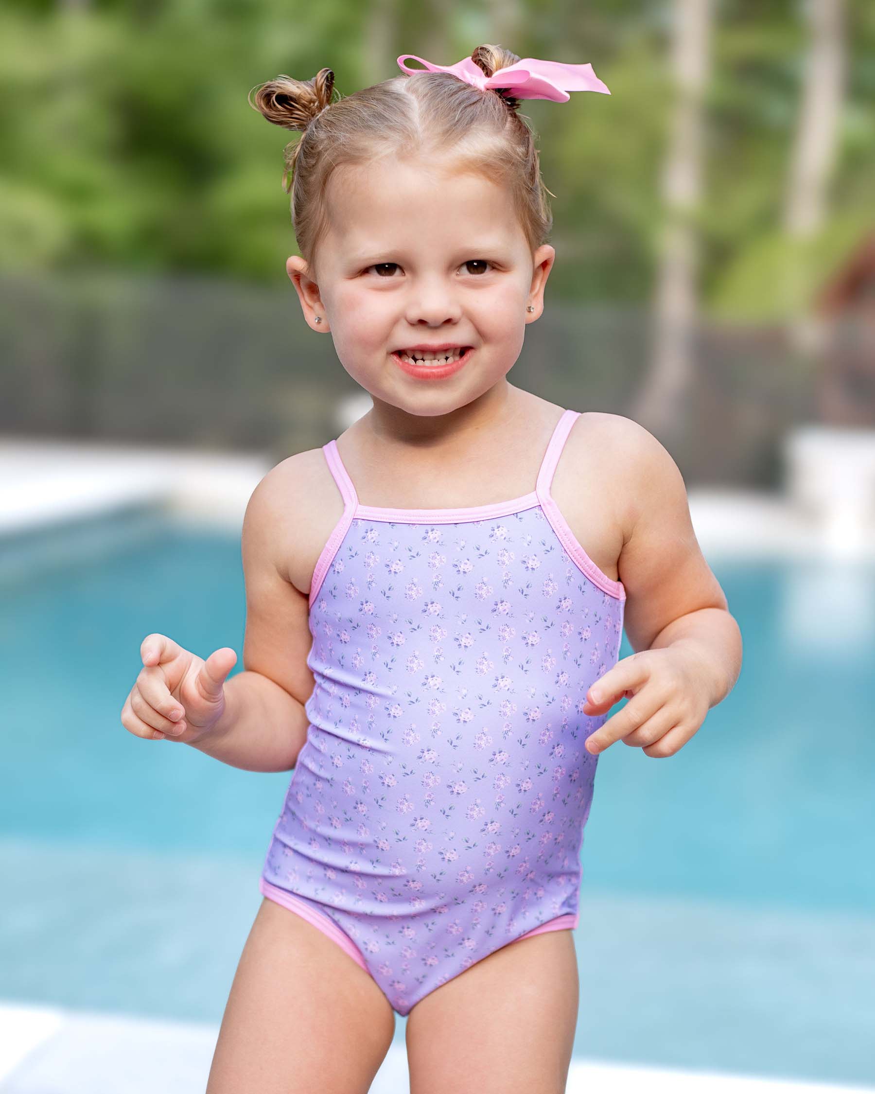 Lila 1-piece Bow Swimsuit