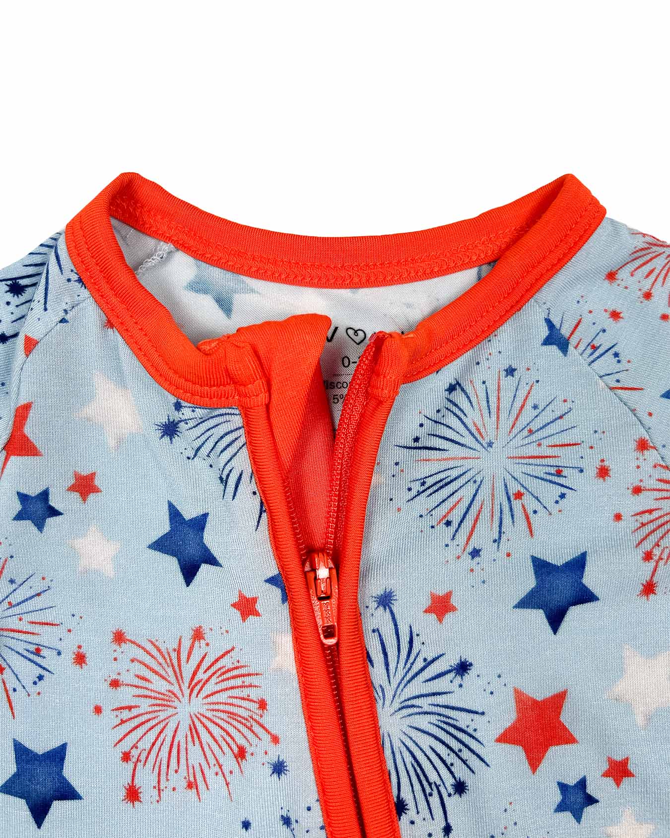 Fireworks Shorts Zippered Romper