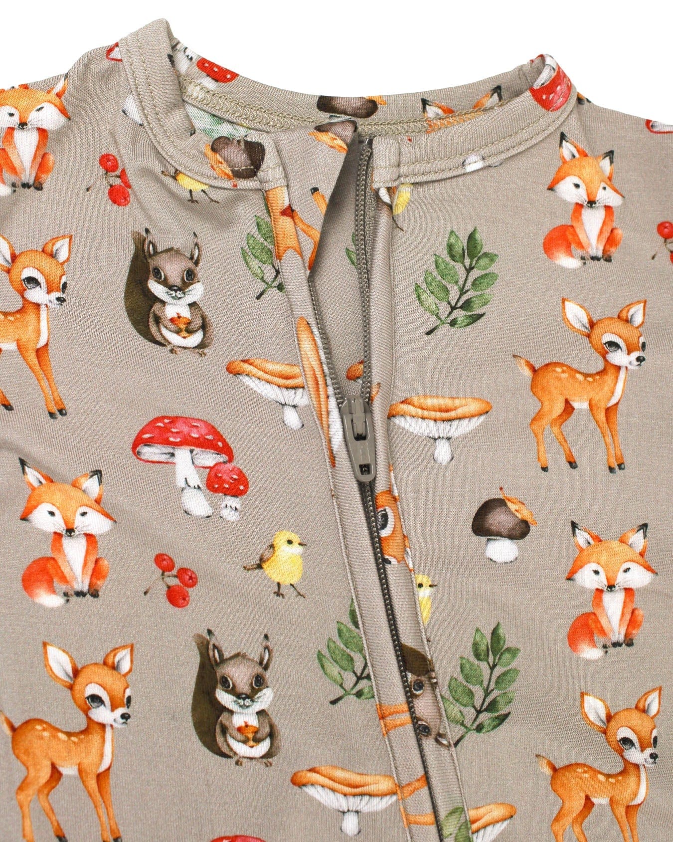 Birch Zippered Footie