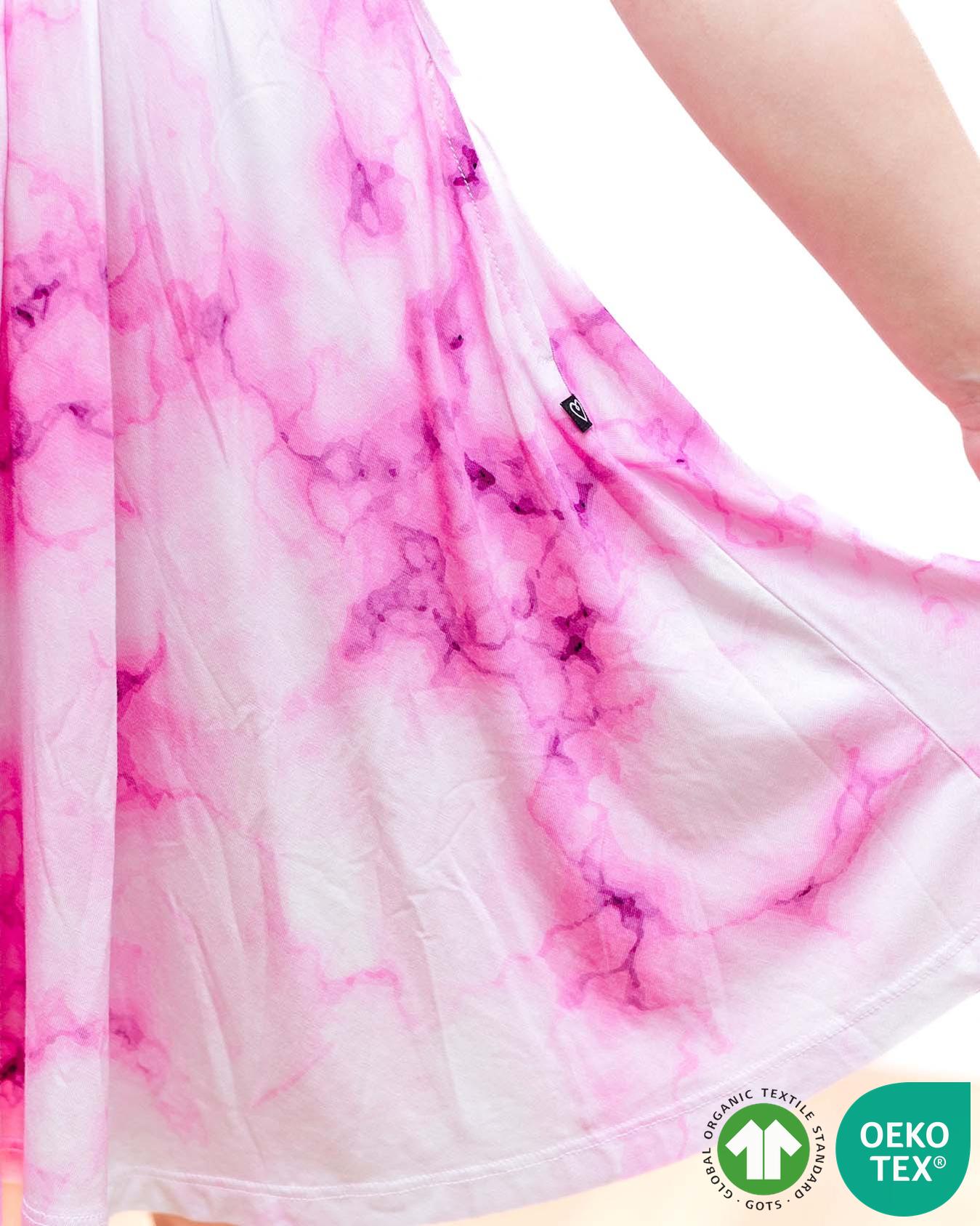 Pink Marble Twirl Dress