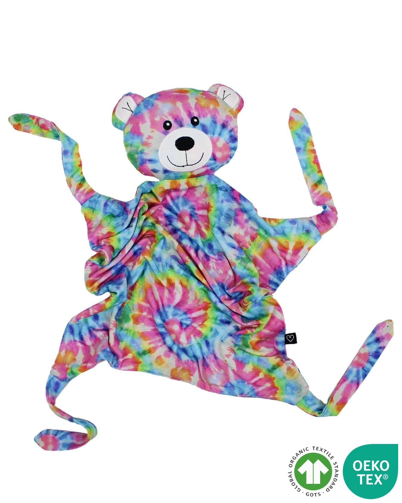 Rainbow Tie Dye Bear Plush Lovey