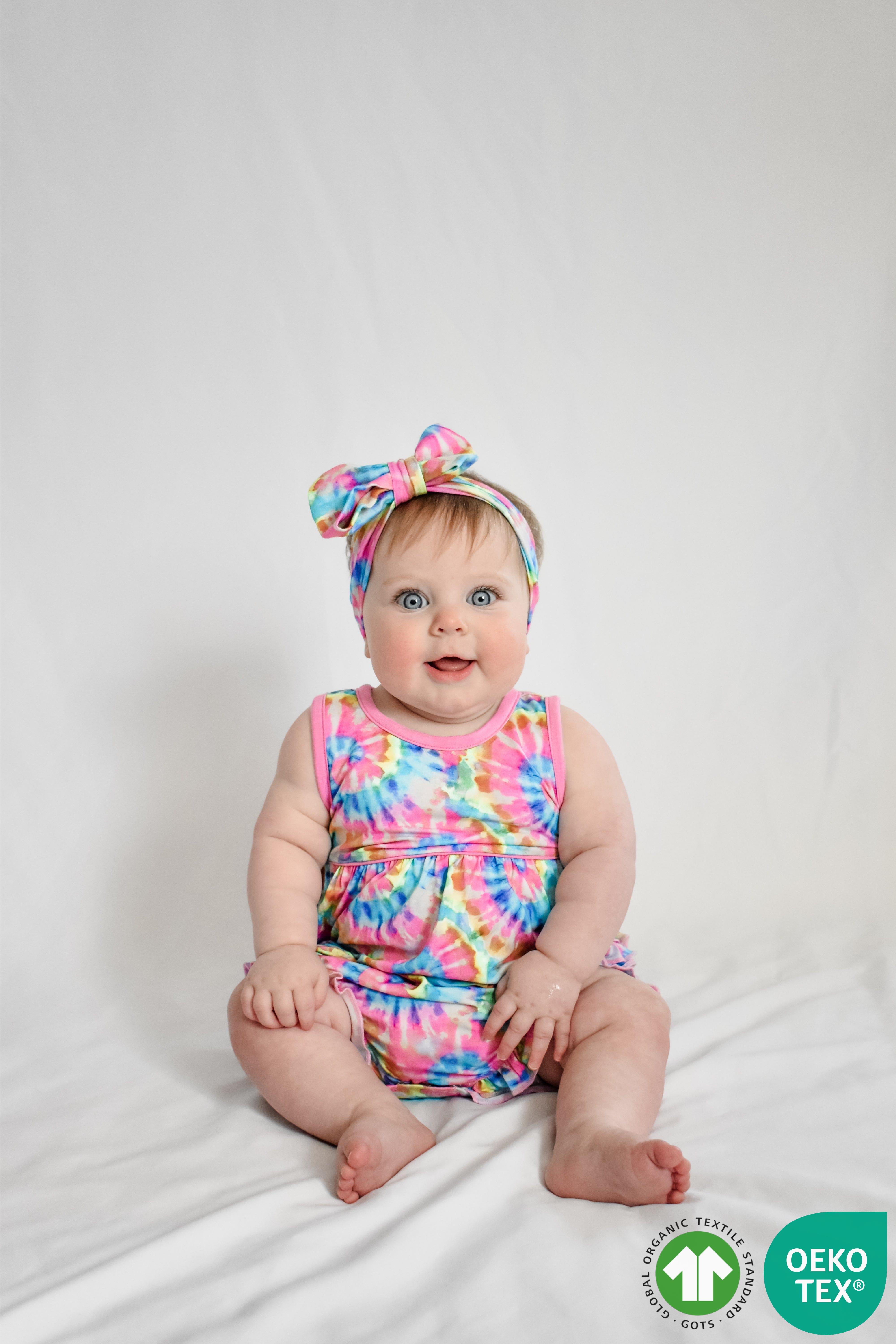 Rainbow Tie Dye Bubble Romper