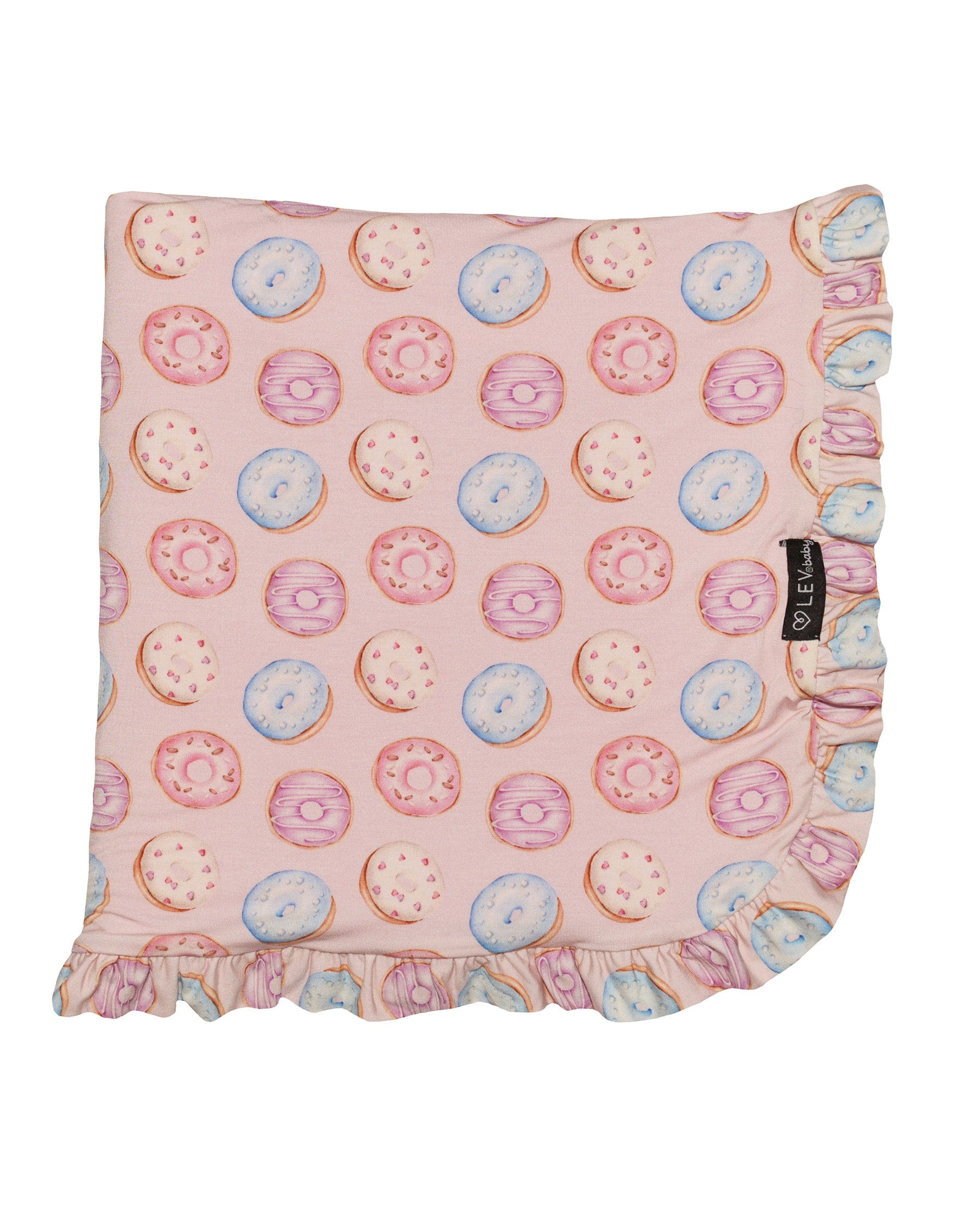 Donuts Ruffled Blanket