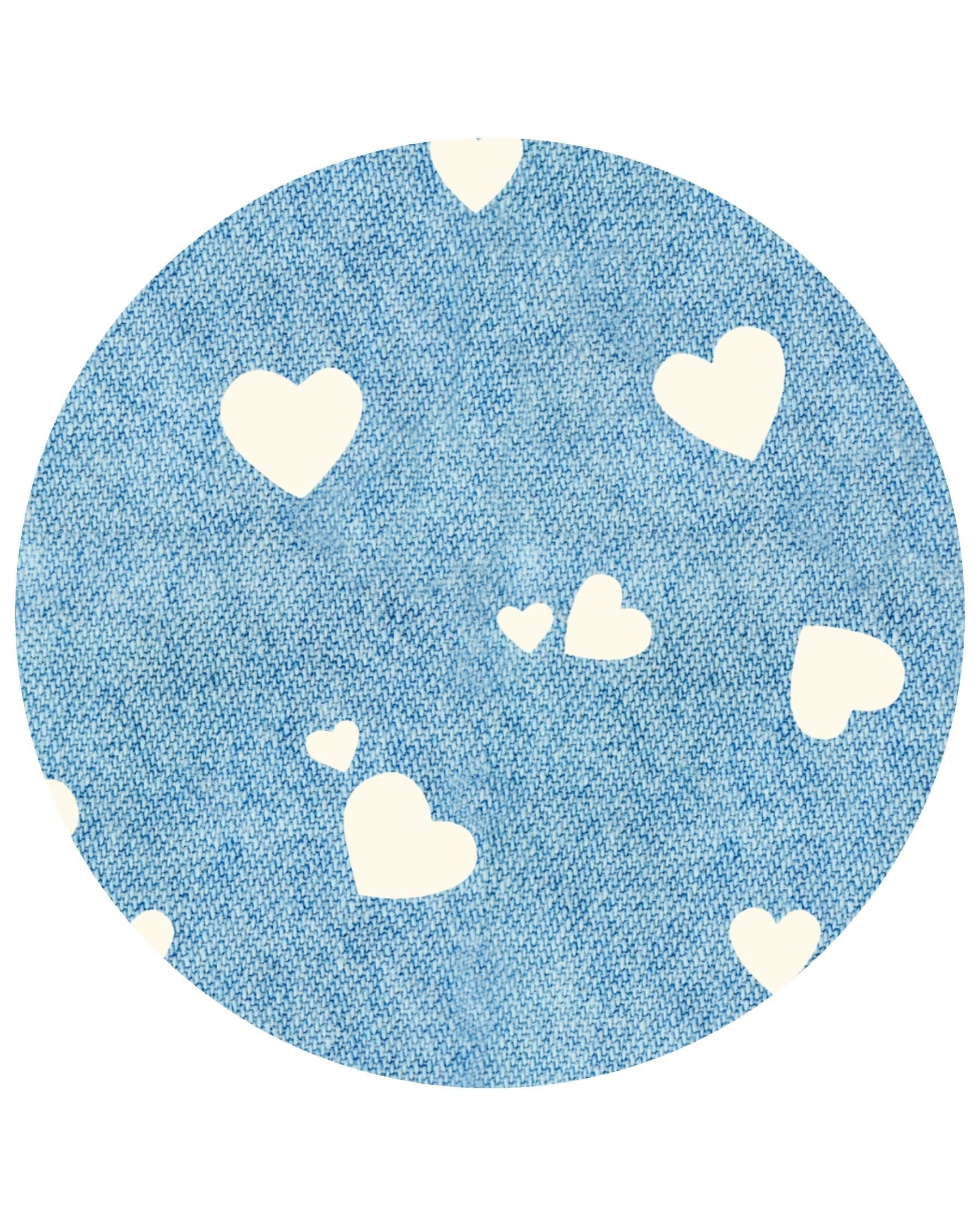 Denim Hearts Pajama Set