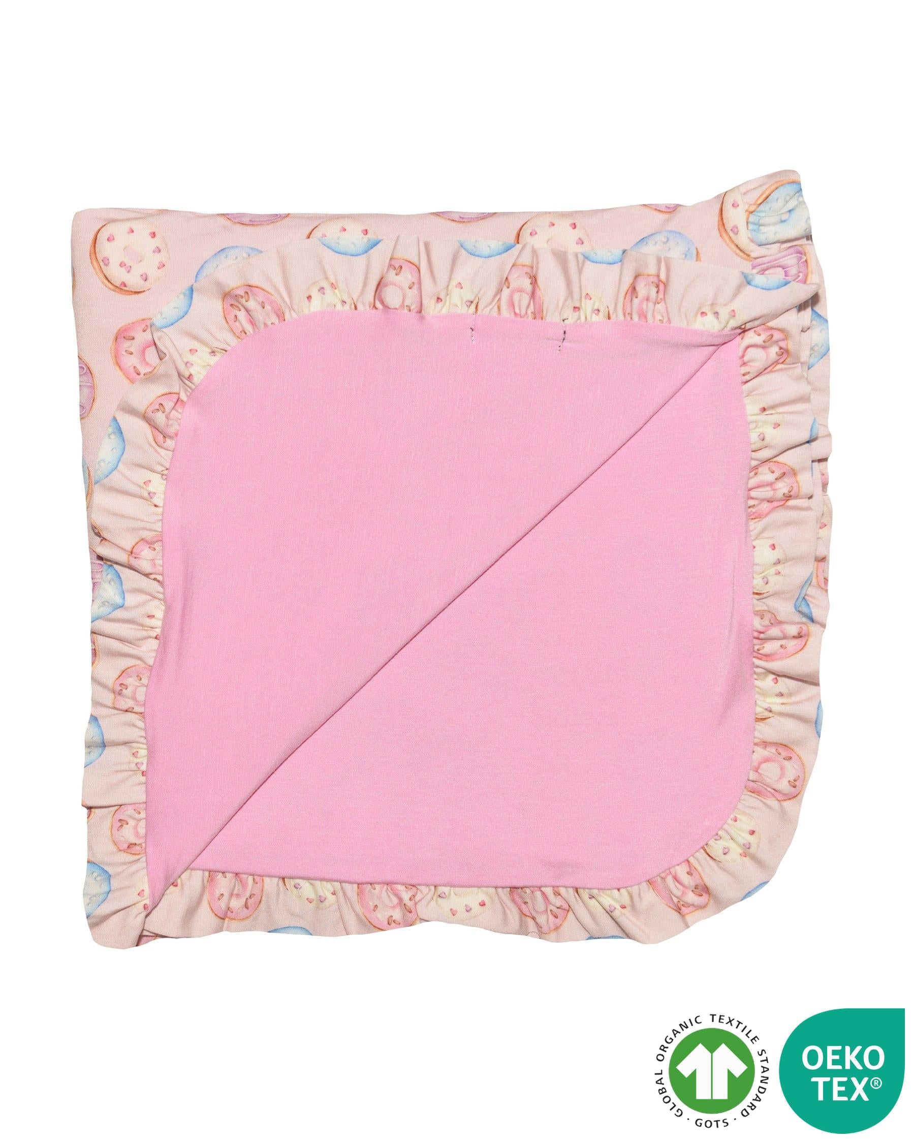 Donuts Ruffled Blanket-Bambooclothing- Lev Baby ™