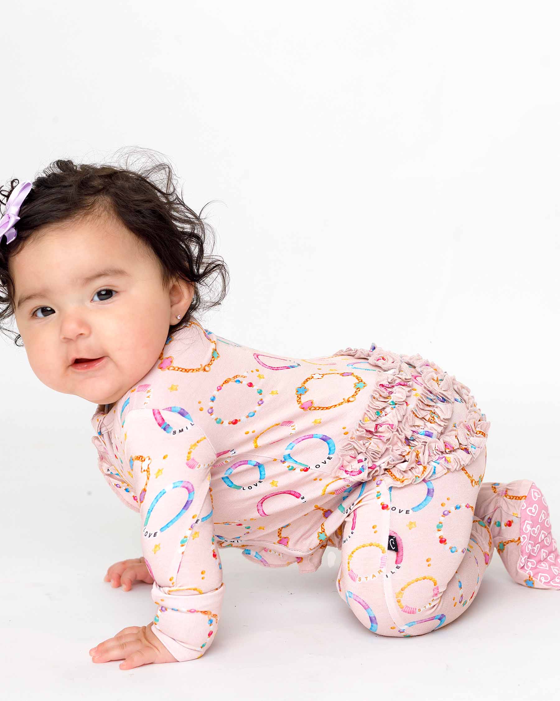 Gemma Ruffled Zippered Footie