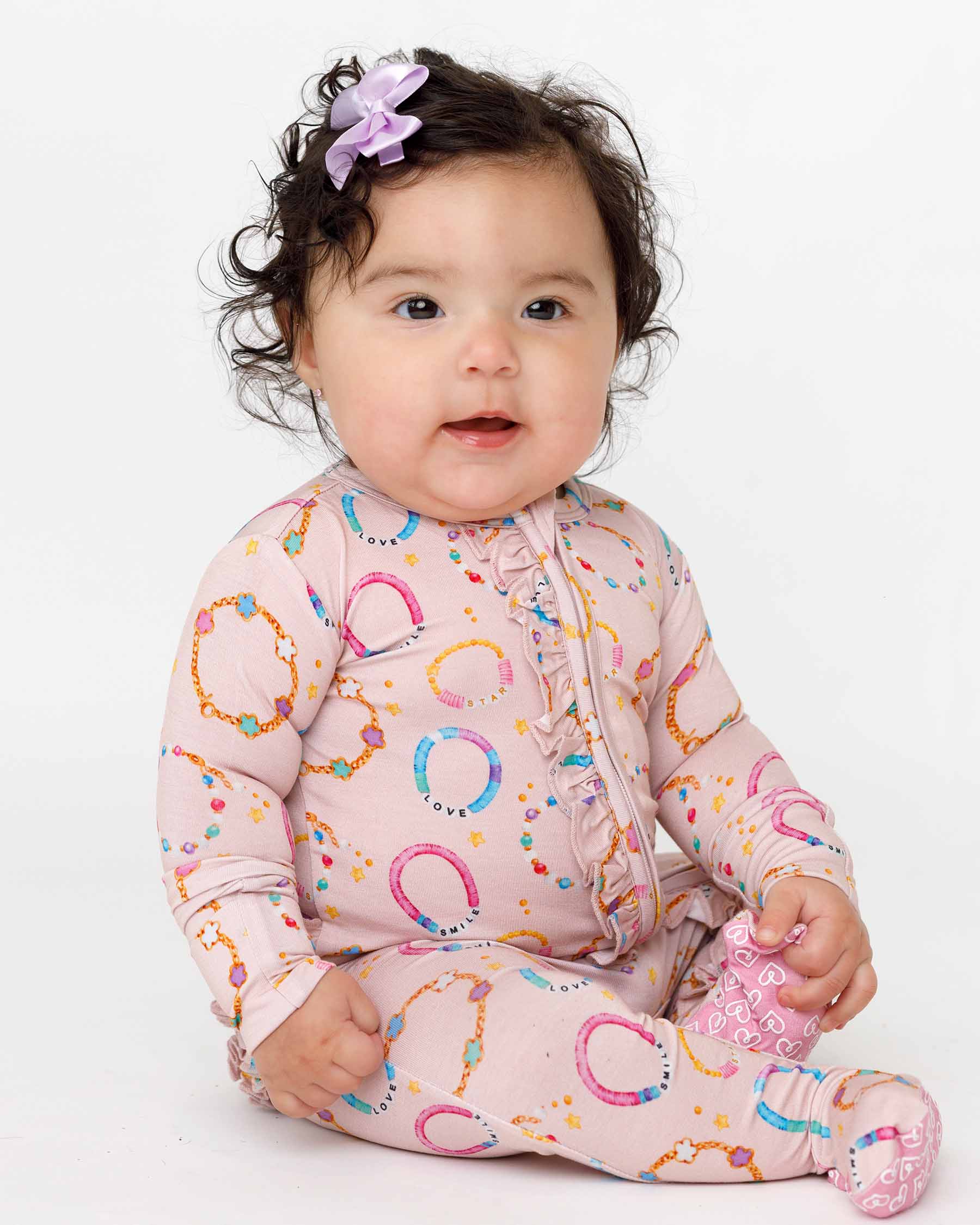 Gemma Ruffled Zippered Footie