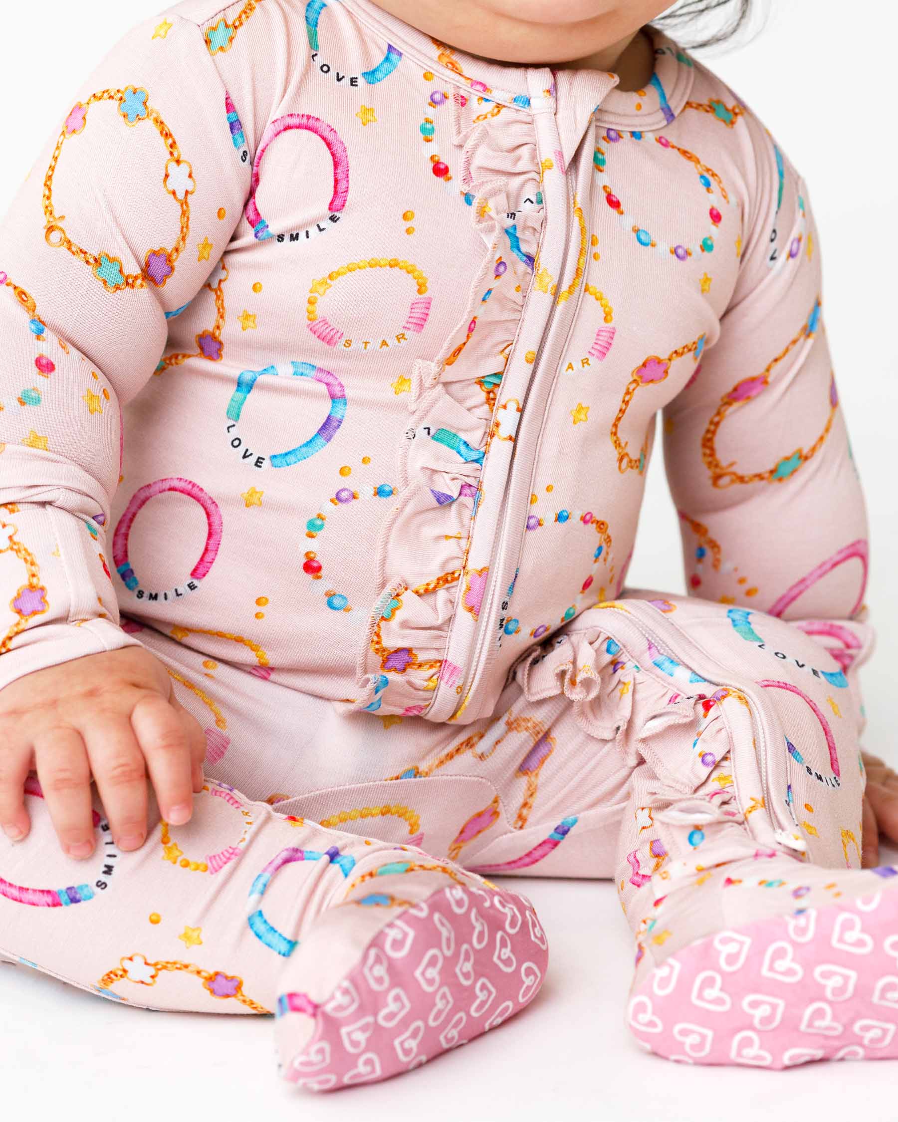 Gemma Ruffled Zippered Footie