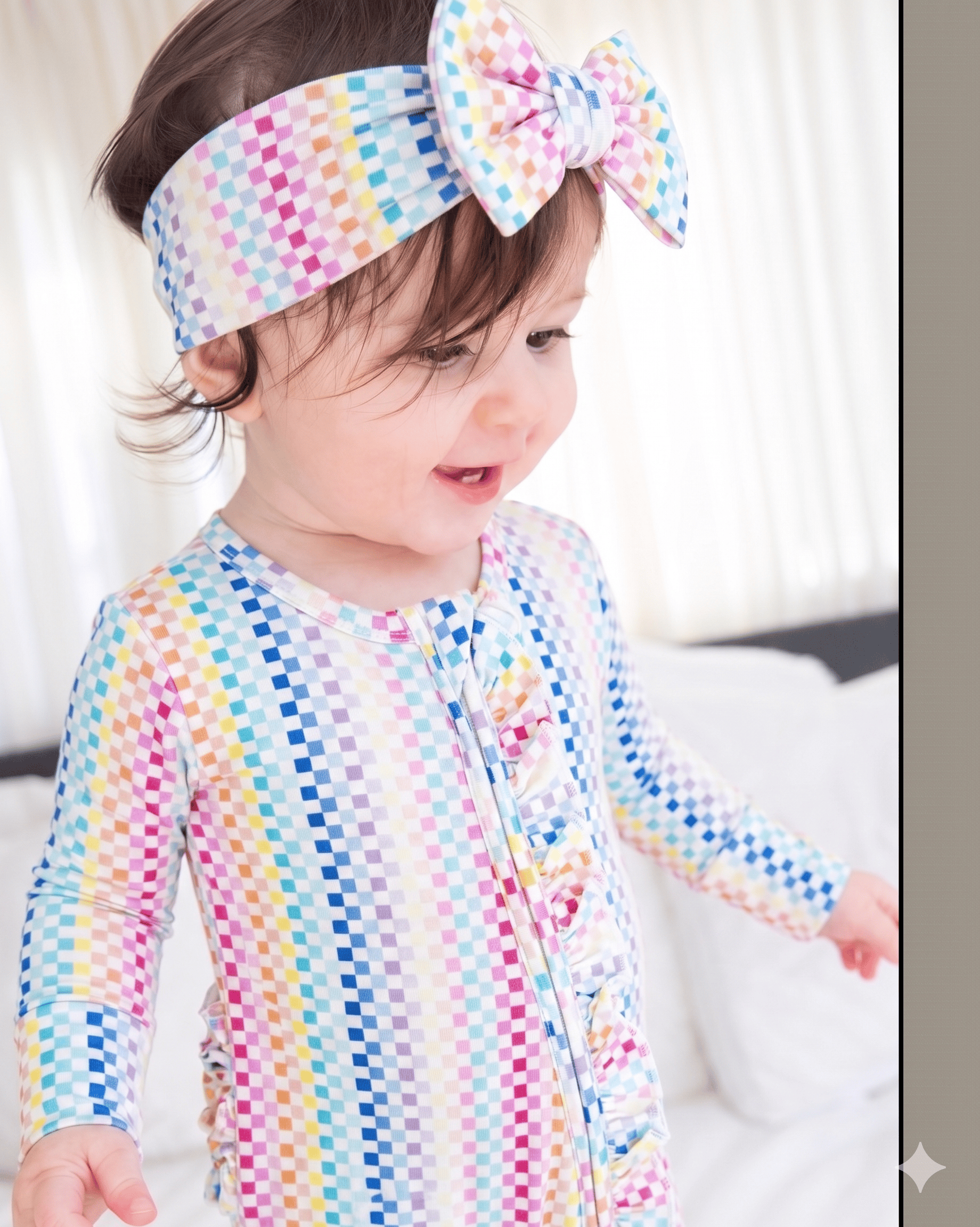 Aria Ruffled Zippered Footie