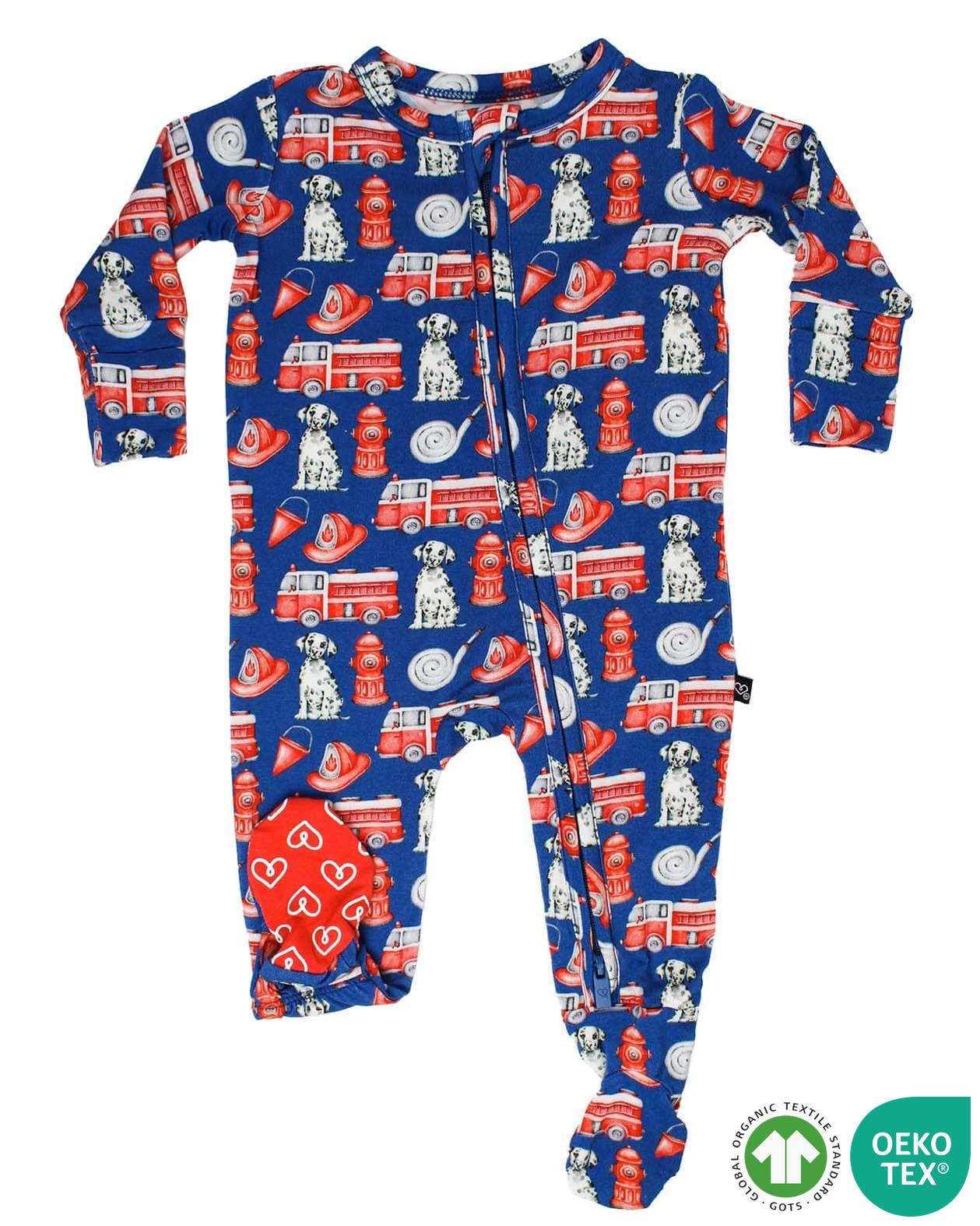 Fireman Zippered Footie
