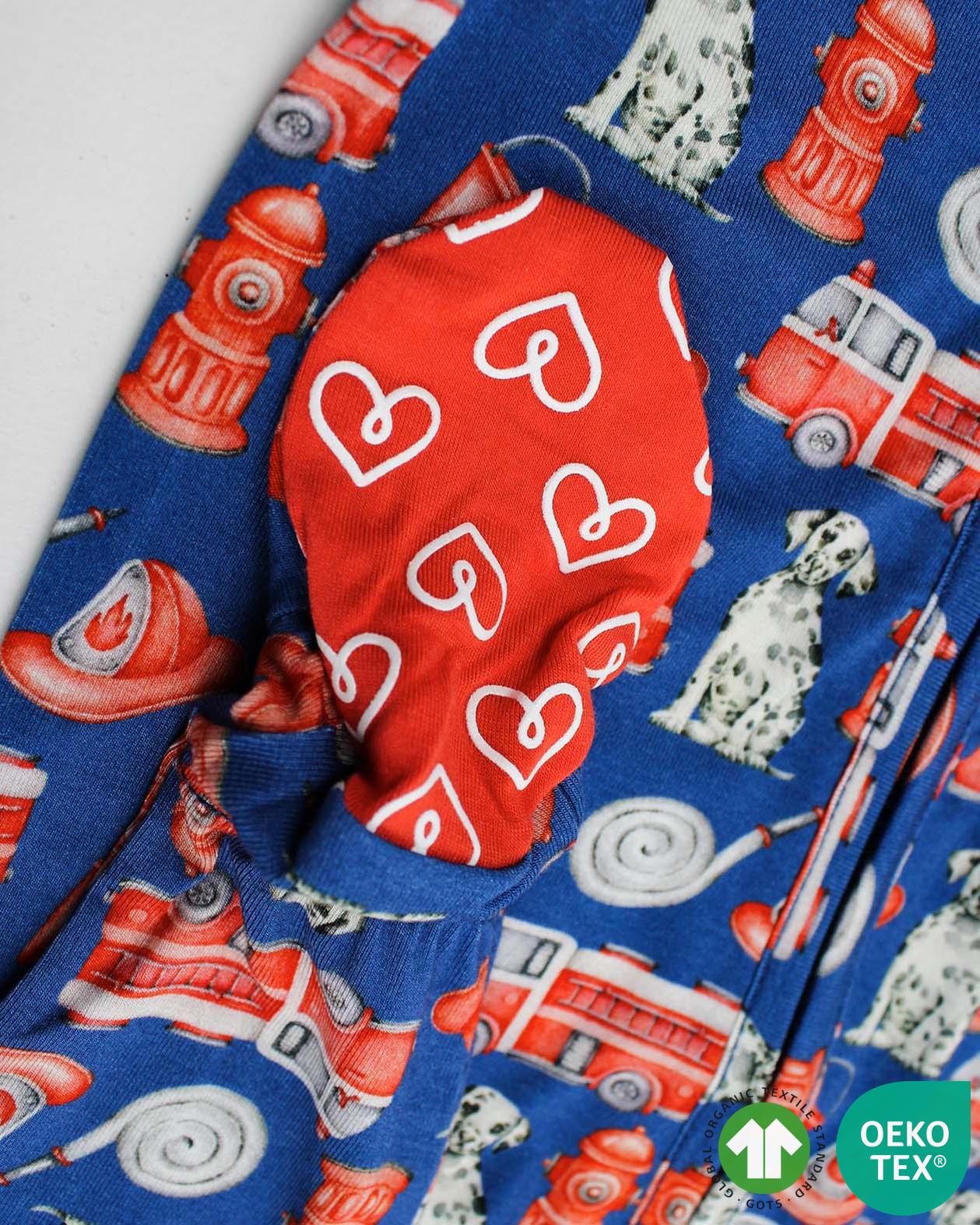 Fireman Zippered Footie