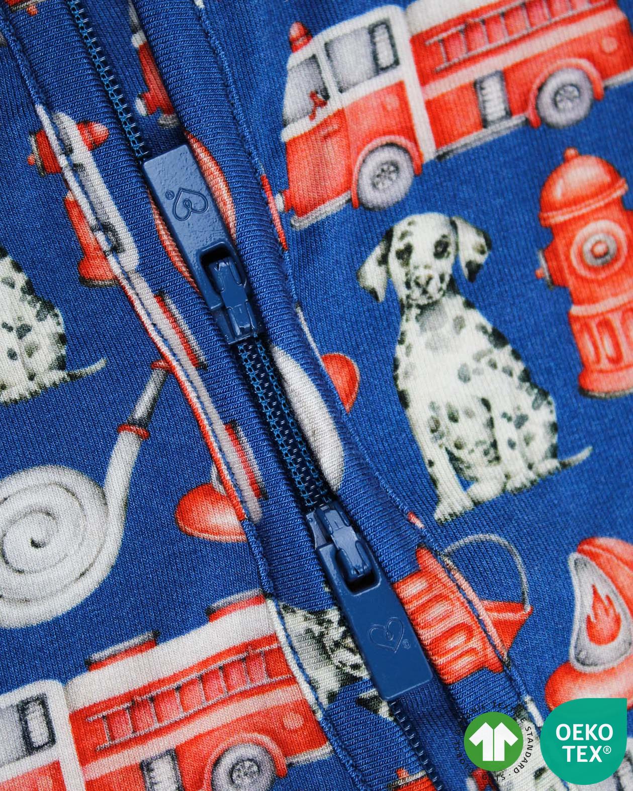 Fireman Zippered Footie