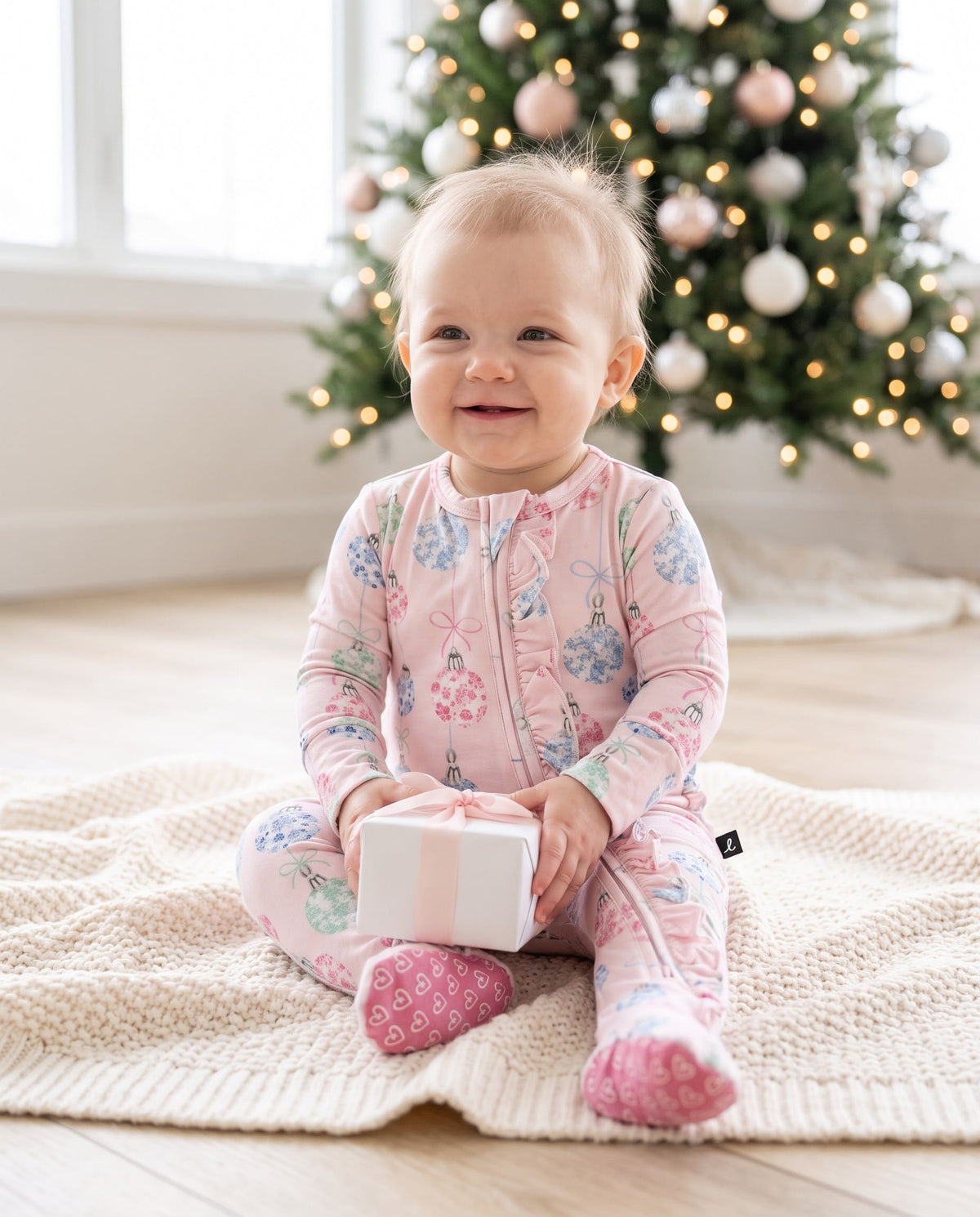 Mariah Ruffled Zippered Footie