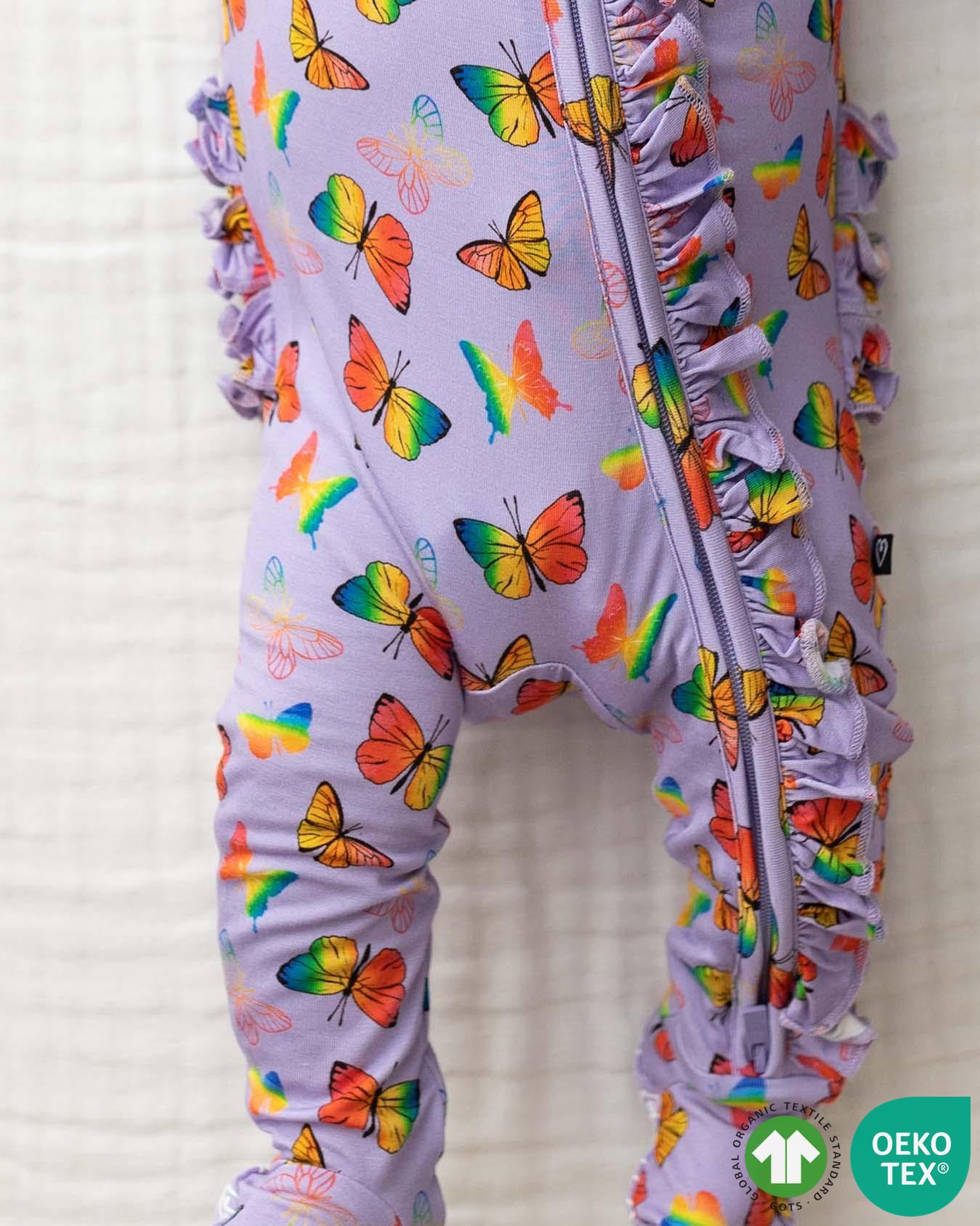 Jordana Ruffled Zippered Footie