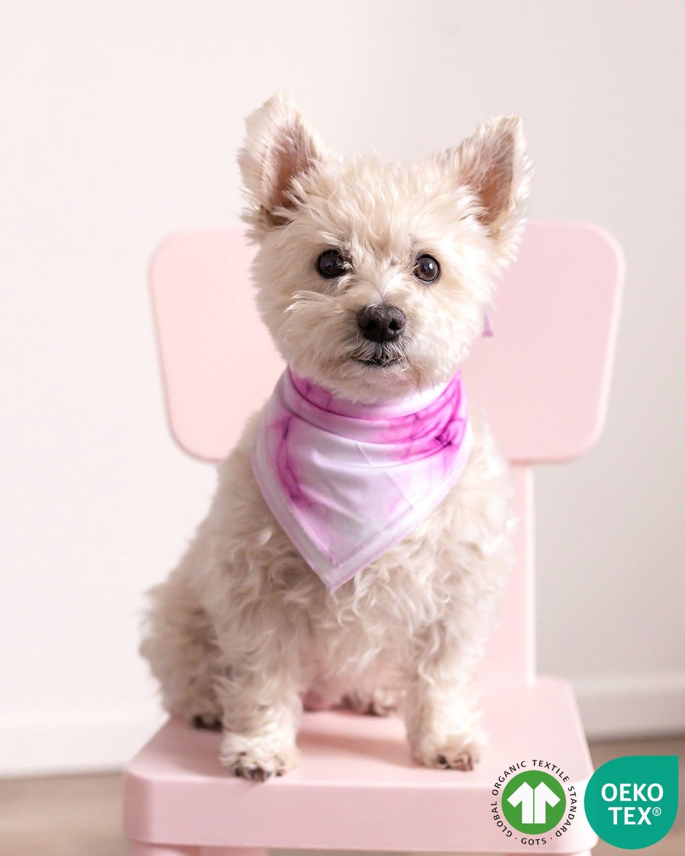 Pink Marble Pet Bandana