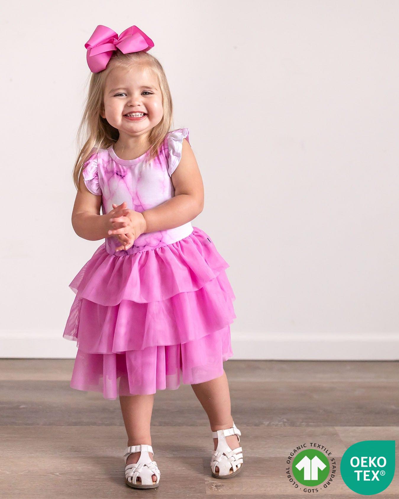 Pink Marble Tutu Tulle Dress