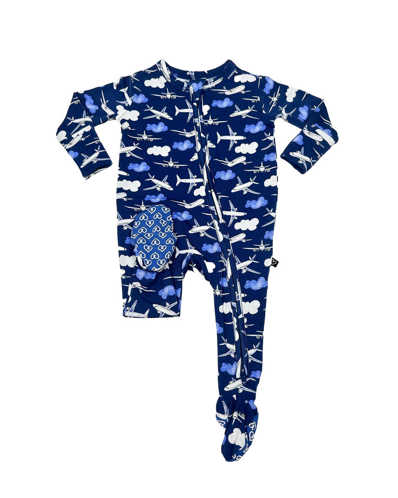 Airplane Zippered Footie