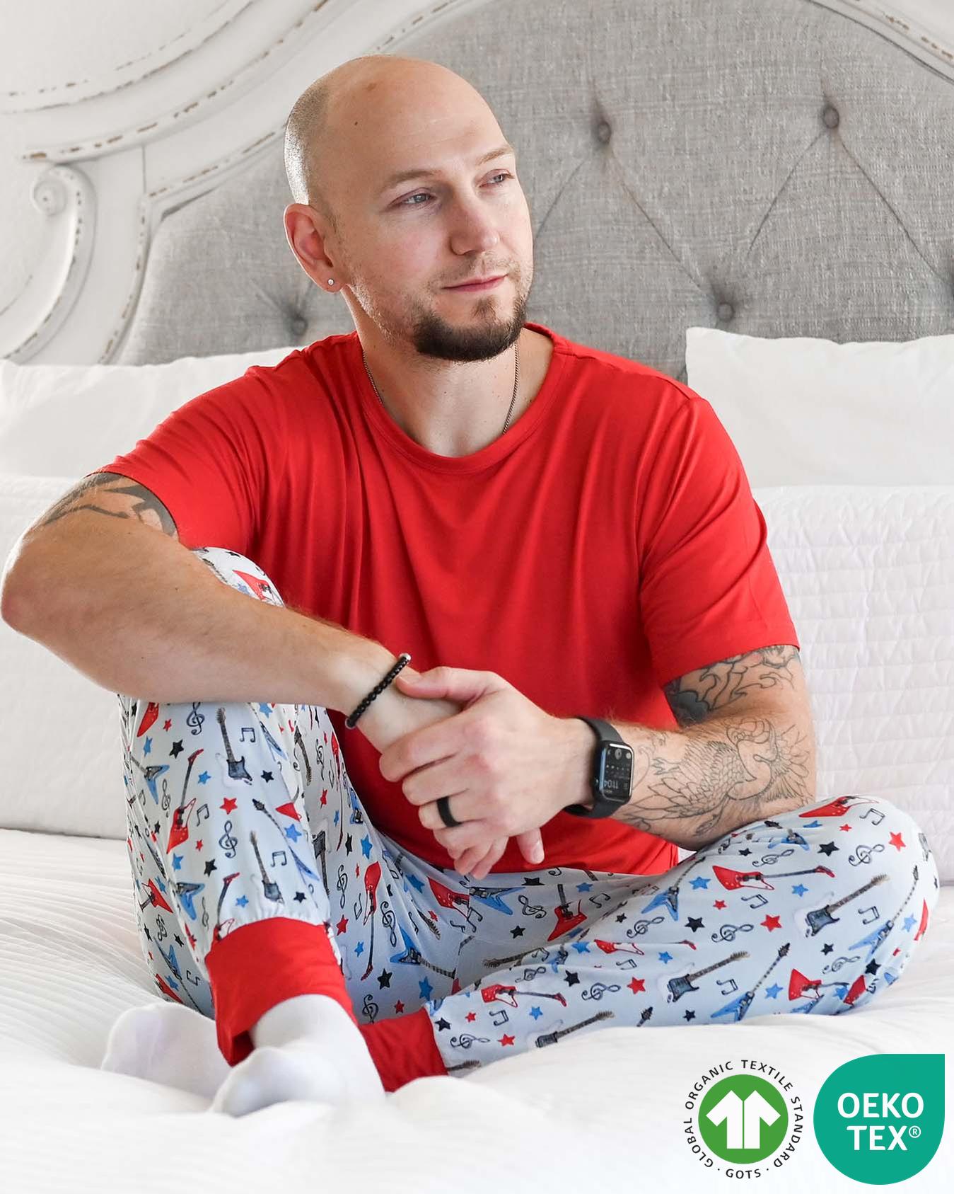 Red Men's Lounge Top