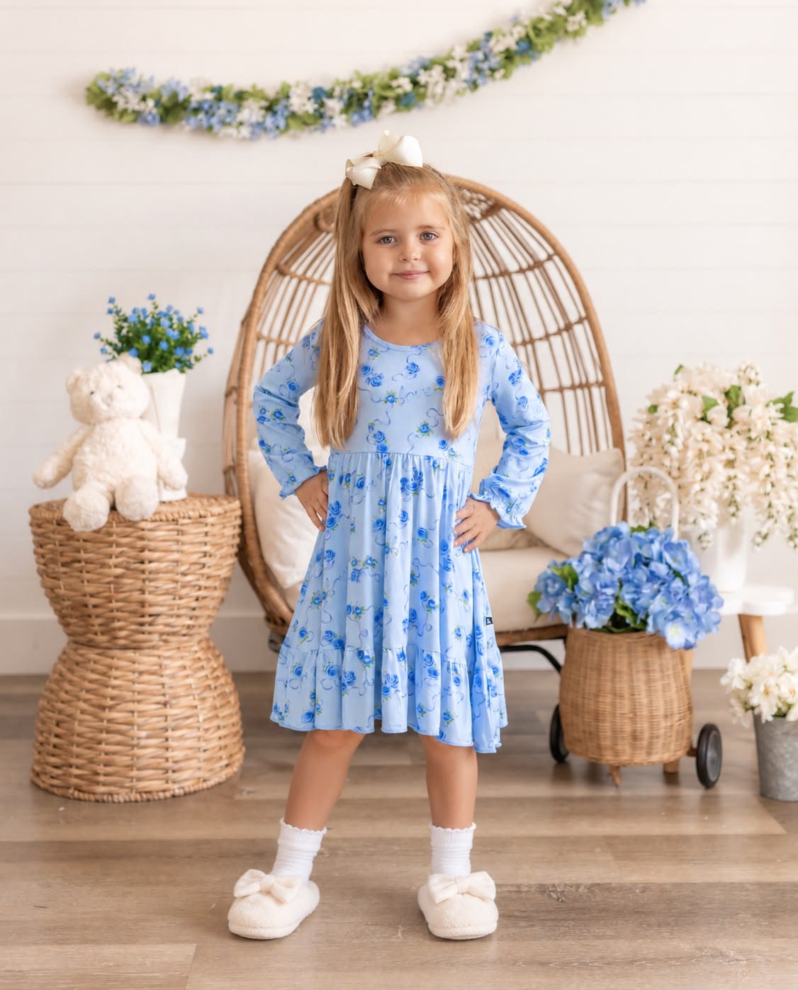 Mae Long Sleeve Lounge Gown