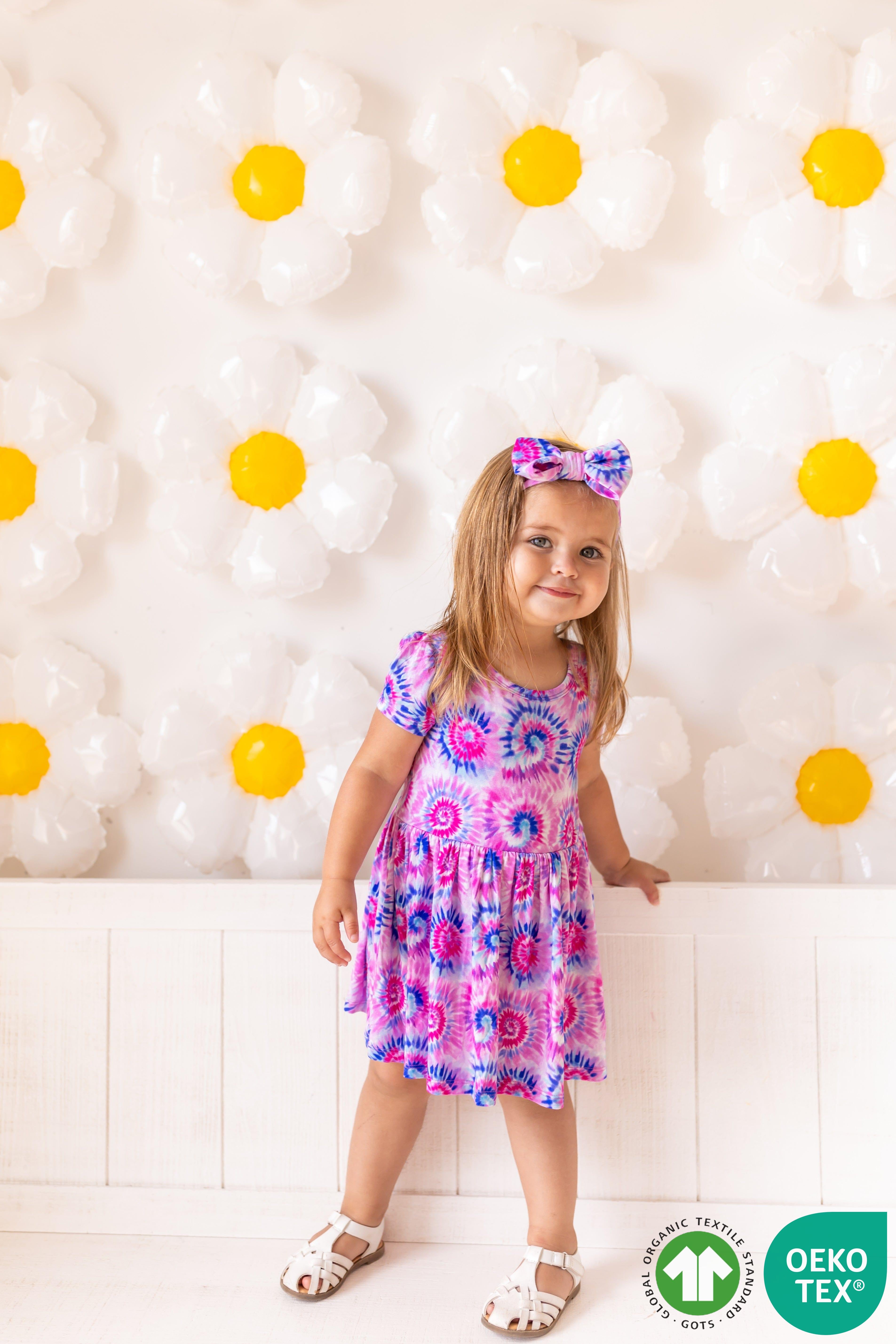 Pink Tie Dye Skirted Bodysuit