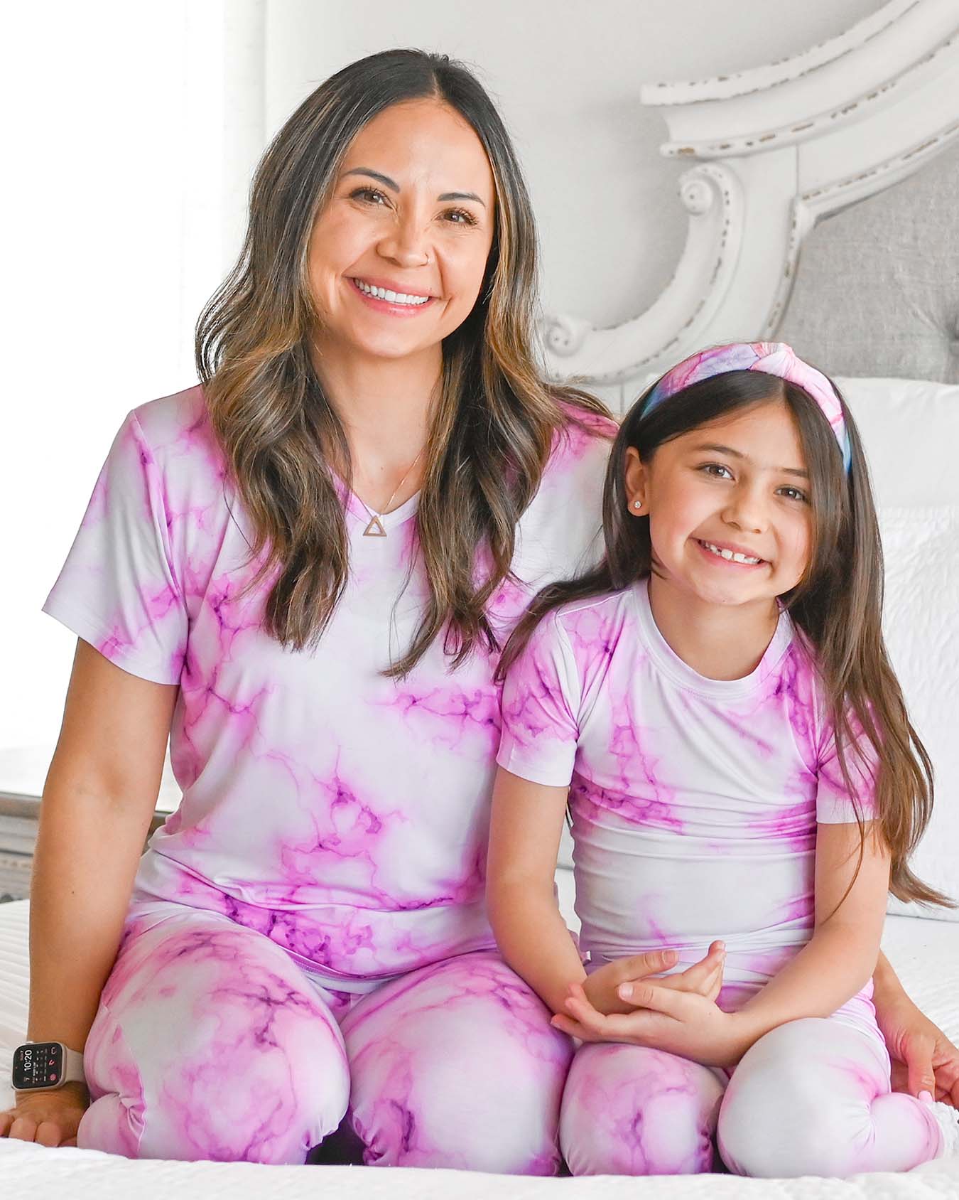 Pink Marble Mama V-Neck Tee