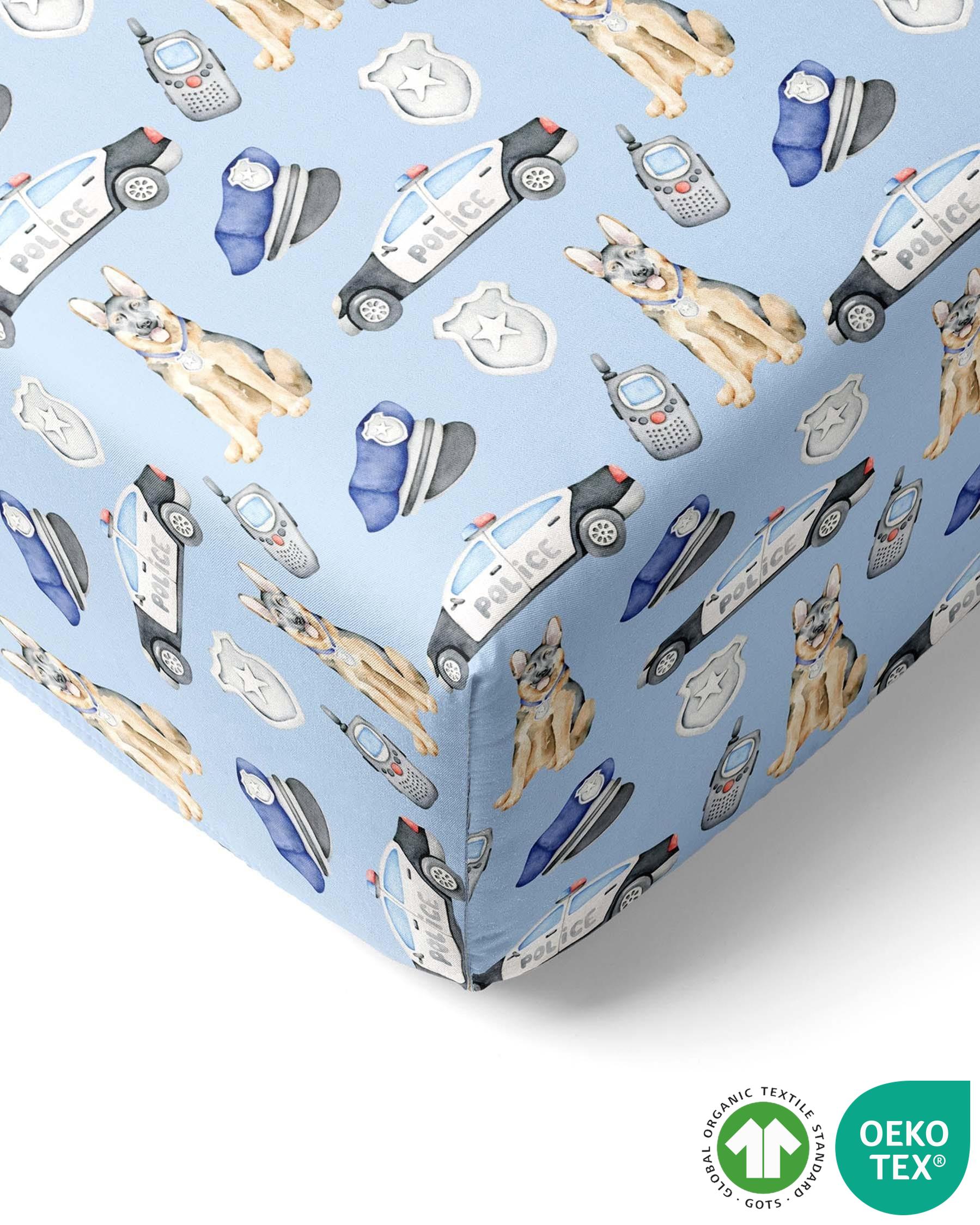 Police Officer Bamboo Crib sheet